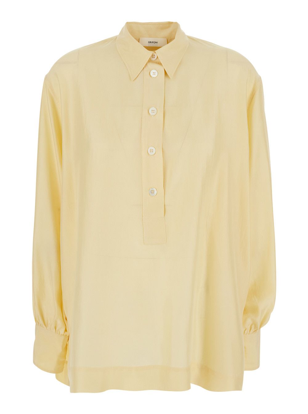 Grifoni Yellow Shirt with Classic Collar and Long Sleeves Size M / US 6-8 / IT 42-44 - 1 Thumbnail