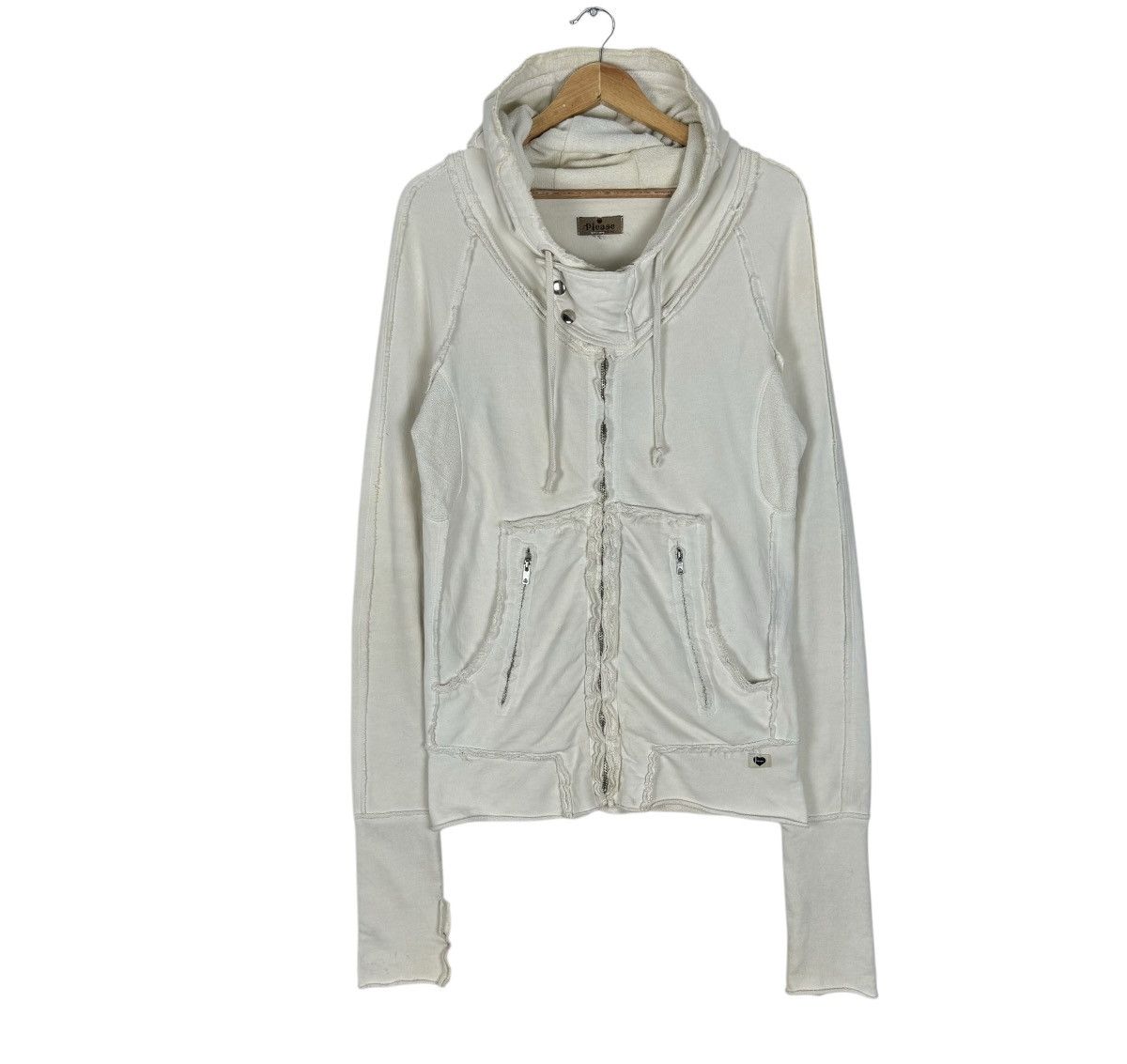 If Six Was Nine ☀️PLEASE HOODIE DISTRESSED BONO SWEATER JACKET Size US S / EU 44-46 / 1 - 1 Thumbnail