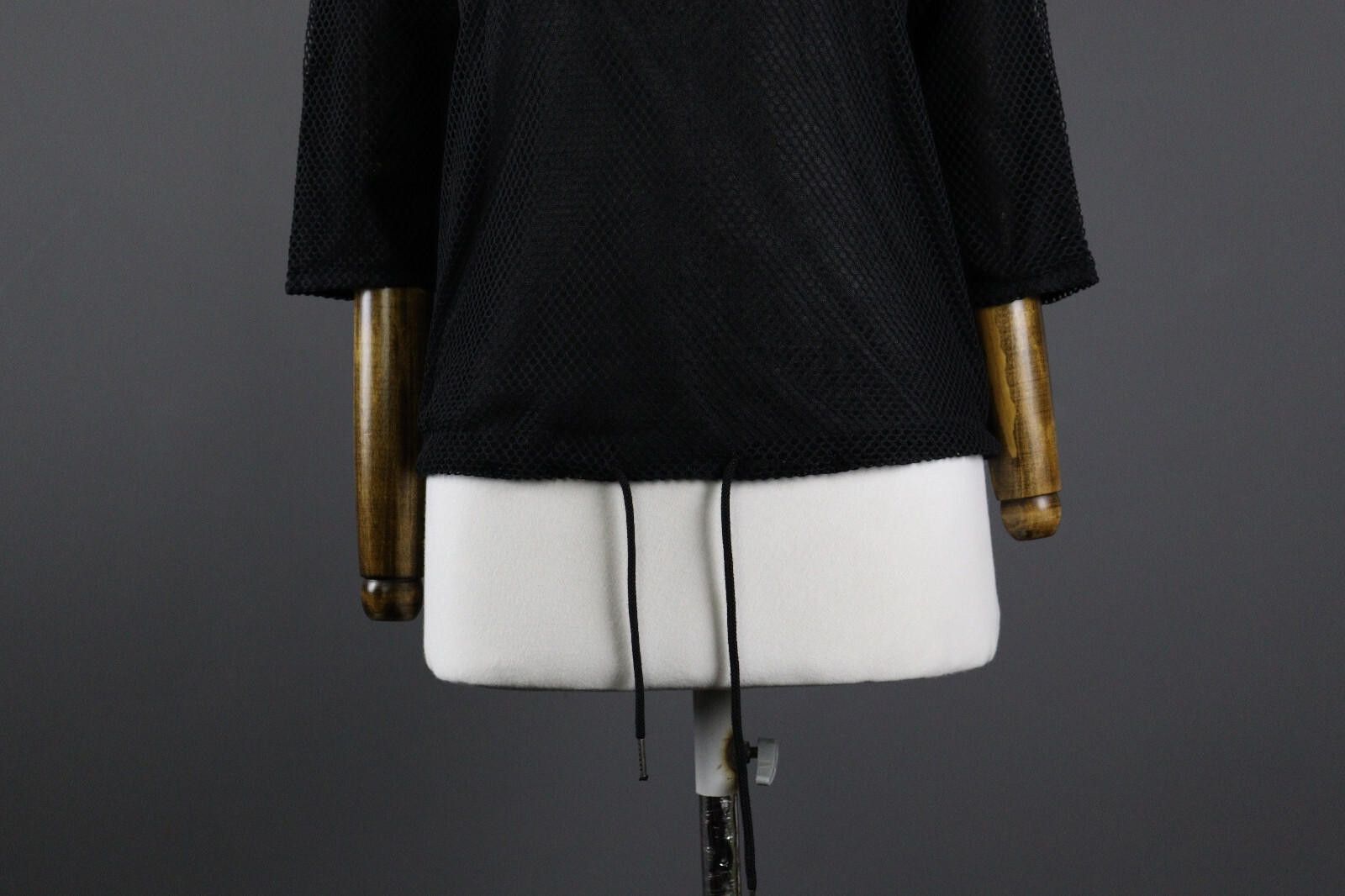 Designer Marc Cain Sports Black Crochet Knit Pullover Top Size 1 Size M / US 6-8 / IT 42-44 - 3 Thumbnail