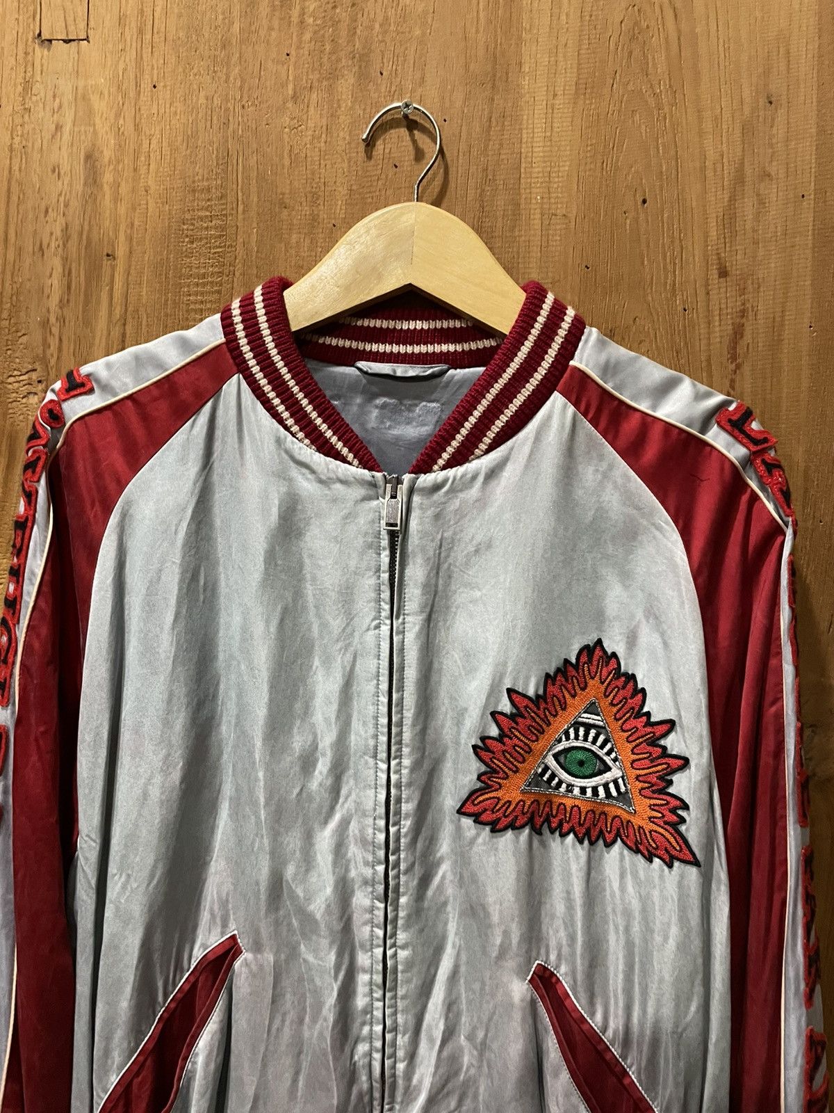 Gucci Gucci L’Aveugle Par Amour Silk Bomber Jacket 450924 Z401E Size US XL / EU 56 / 4 - 2 Thumbnail