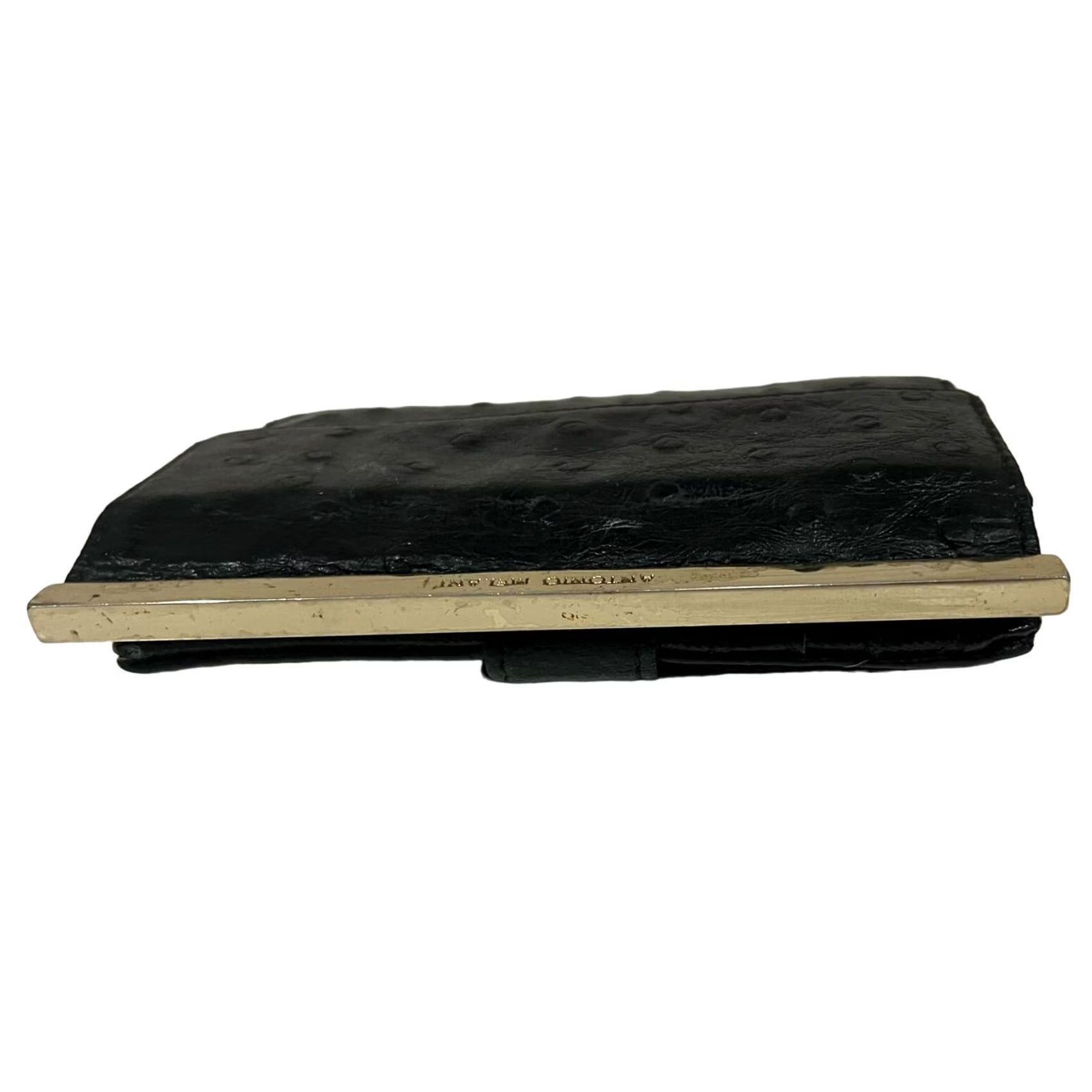 Vintage Antonio Melani Wallet Women Black Leather Textured Bifold Clutch Size ONE SIZE - 4 Thumbnail