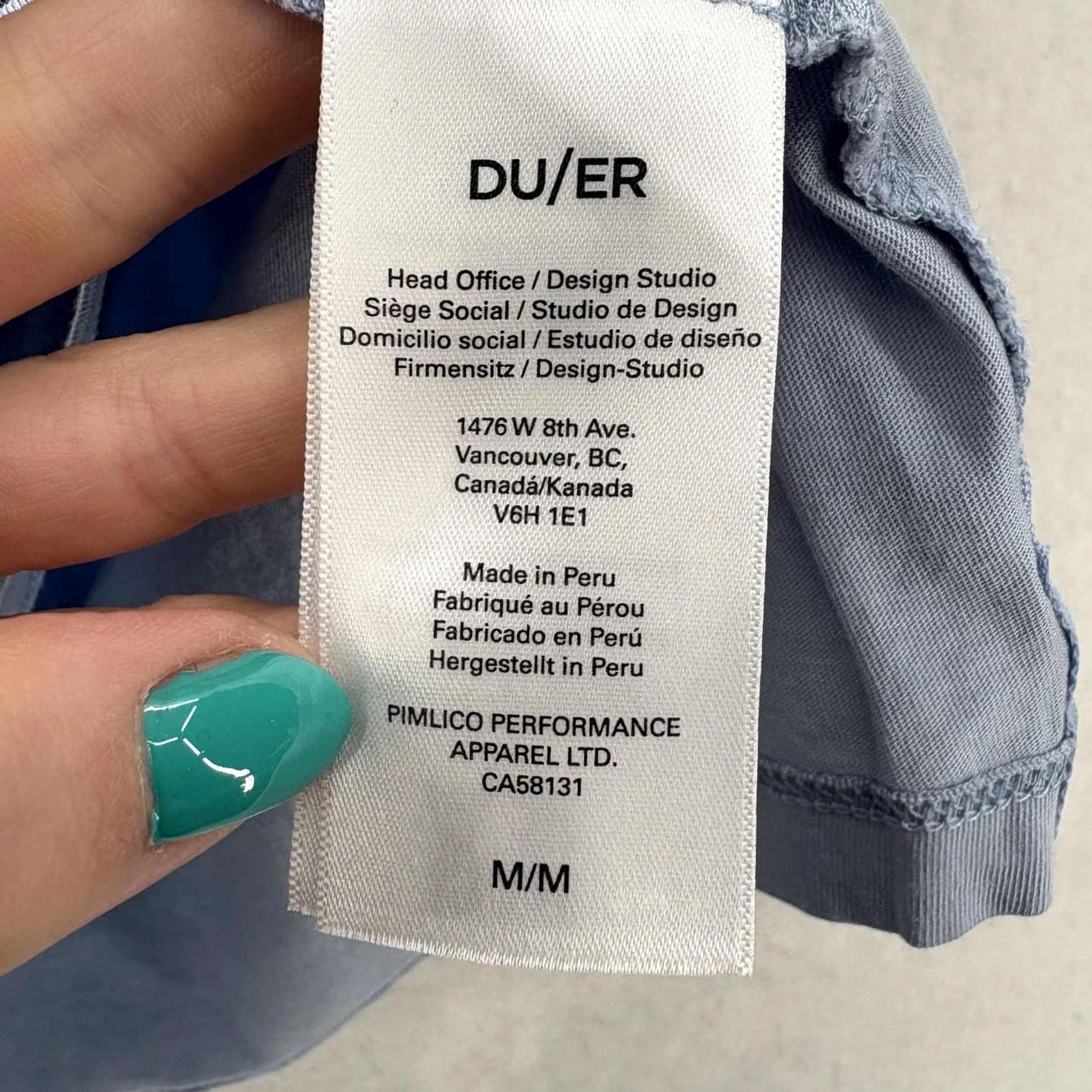 Vintage DU/ER Polo Shirt Mens M Blue Cotton Pocket Tagless Casual Size US M / EU 48-50 / 2 - 4 Thumbnail