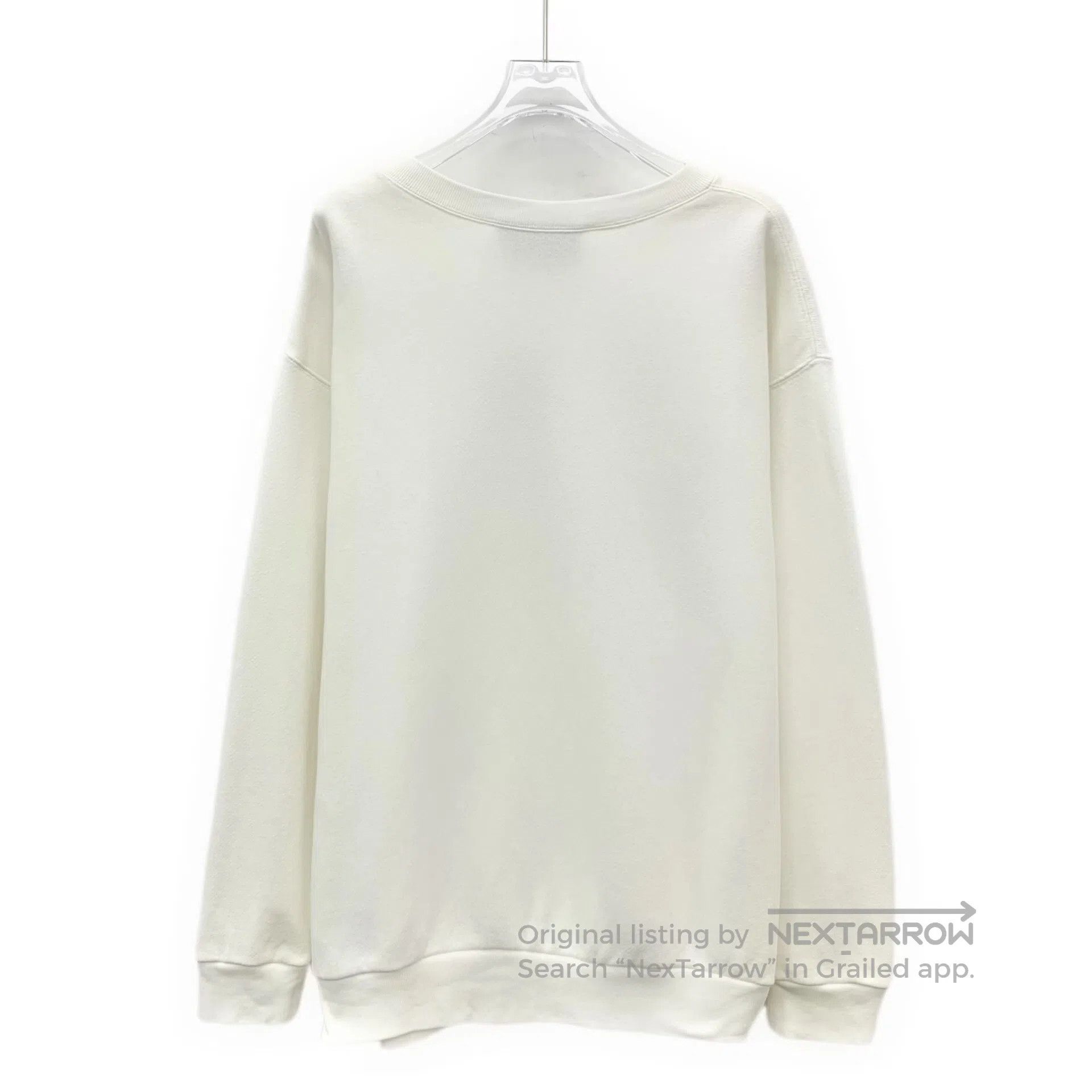 Gucci Guicci White Logo Letter Print Cotton Round Neck Long Slee Size US S / EU 44-46 / 1 - 2 Thumbnail