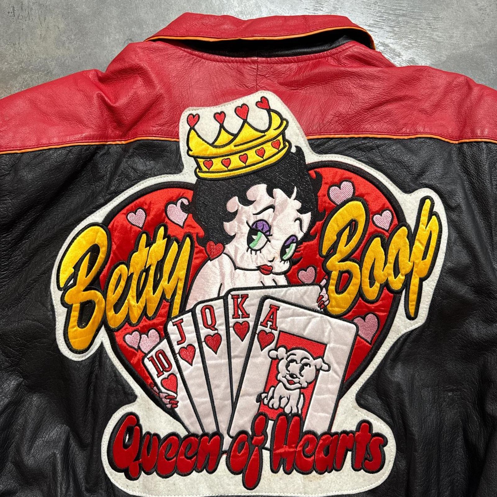 Vintage Vintage 80s Betty Boop Maziar Queen Of Hearts Leather Jacket Size US L / EU 52-54 / 3 - 2 Thumbnail