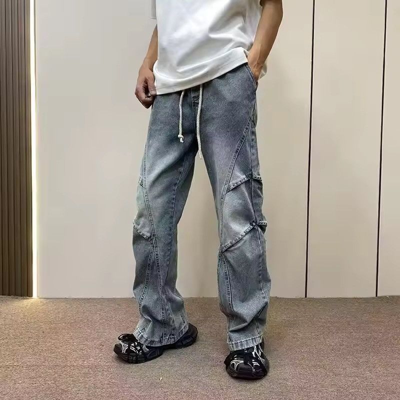 Japanese Brand Geometric Multi-Panel Denim Pant Size US 26 / EU 42 - 6 Thumbnail