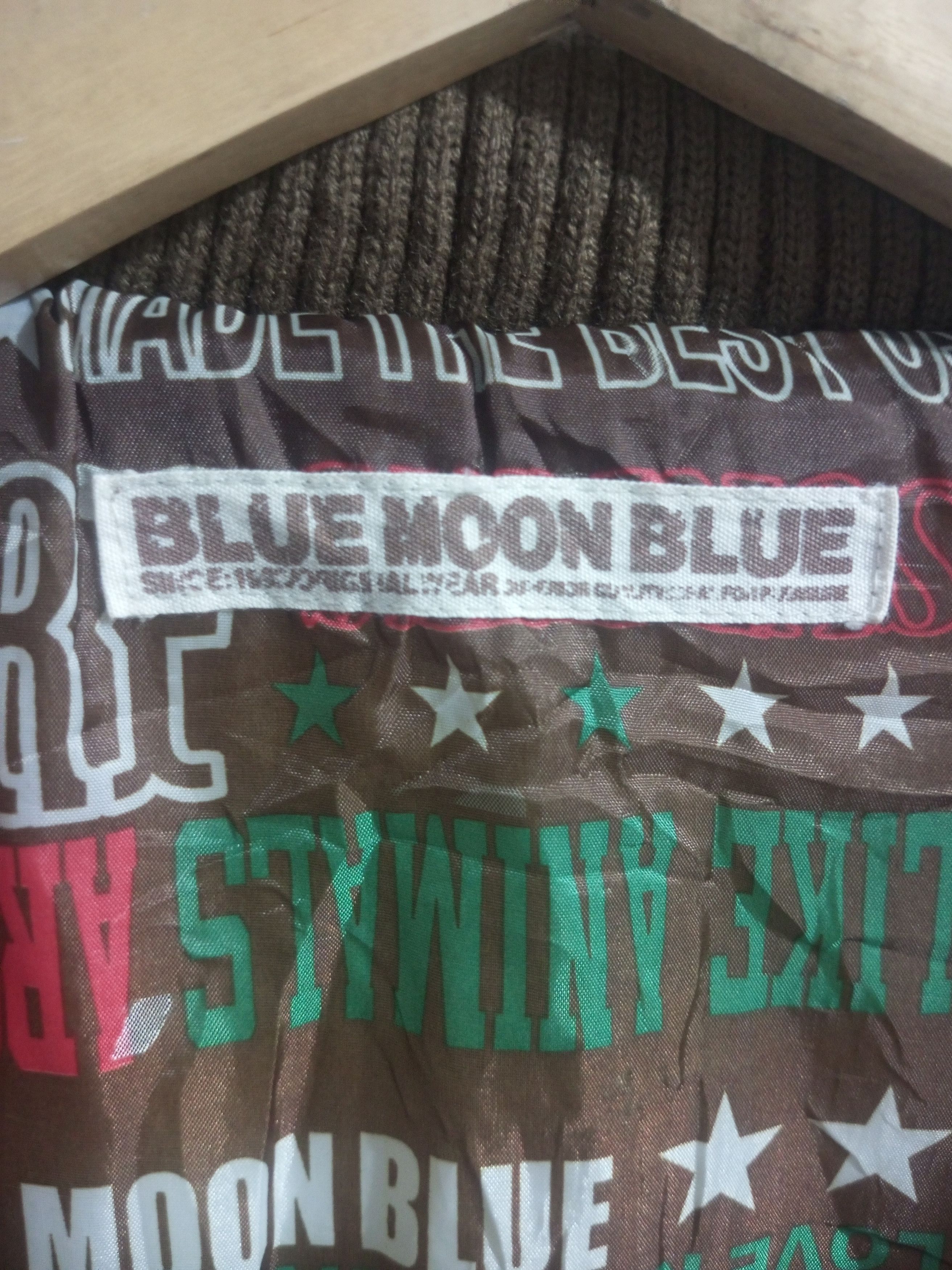 Blue Blue Japan Vintage Blue Moon Blue poem embroidery bombers jacket Size US L / EU 52-54 / 3 - 16 Thumbnail