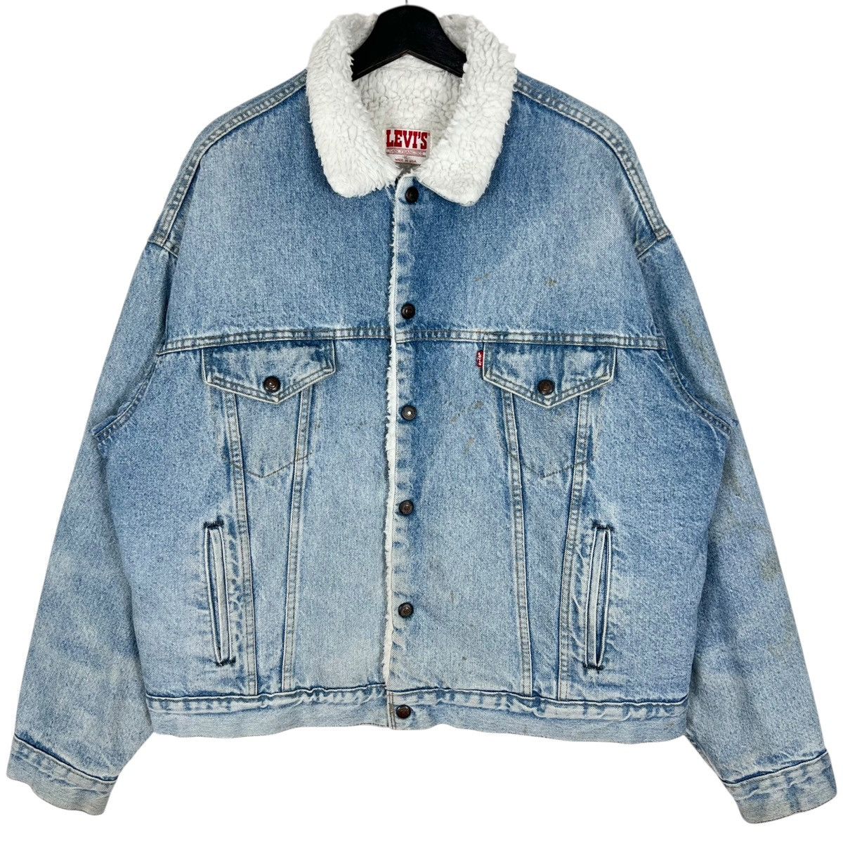Levi's × Levi's Vintage Clothing × Vintage Vintage Levis Snap Button Sherpa Trucker Jacket Size US XL / EU 56 / 4 - 15 Thumbnail