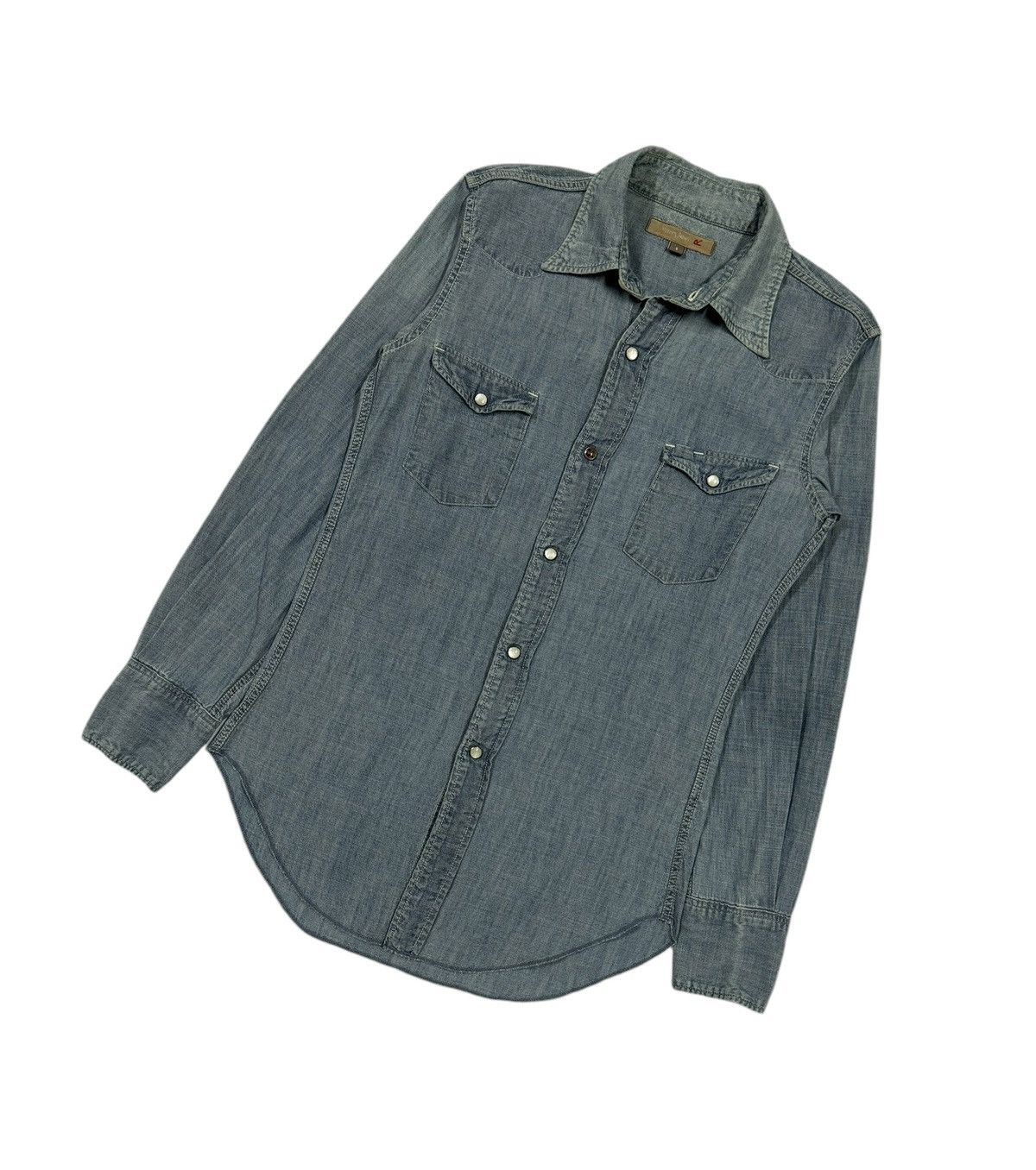 45rpm Vtg🔥45Rpm Washes Indigo Western Shirt Size US S / EU 44-46 / 1 - 10 Thumbnail