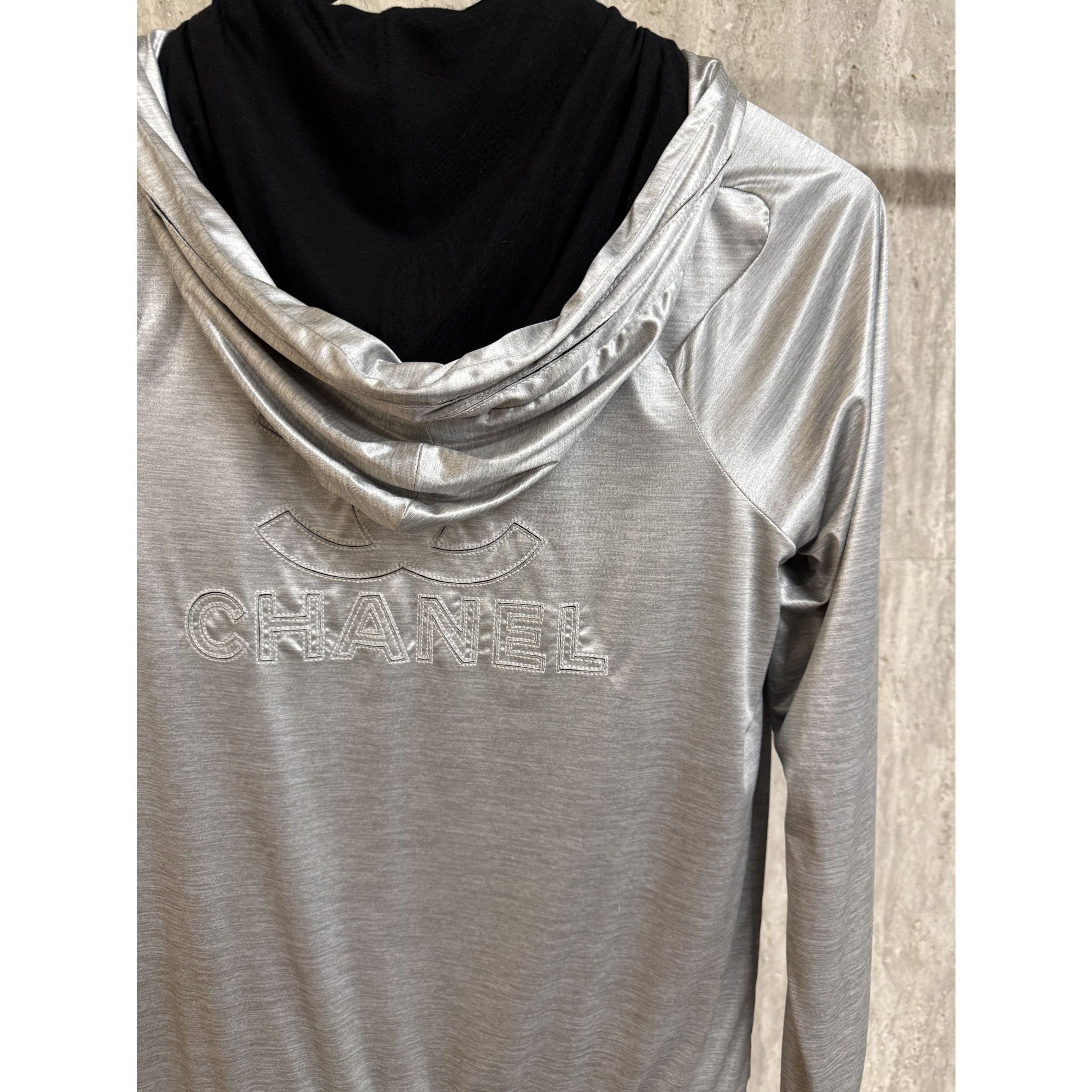 Chanel Chanel Silver Hooded Jacket Size 36 Polyester & Modal Italy Size XS / US 0-2 / IT 36-38 - 8 Thumbnail
