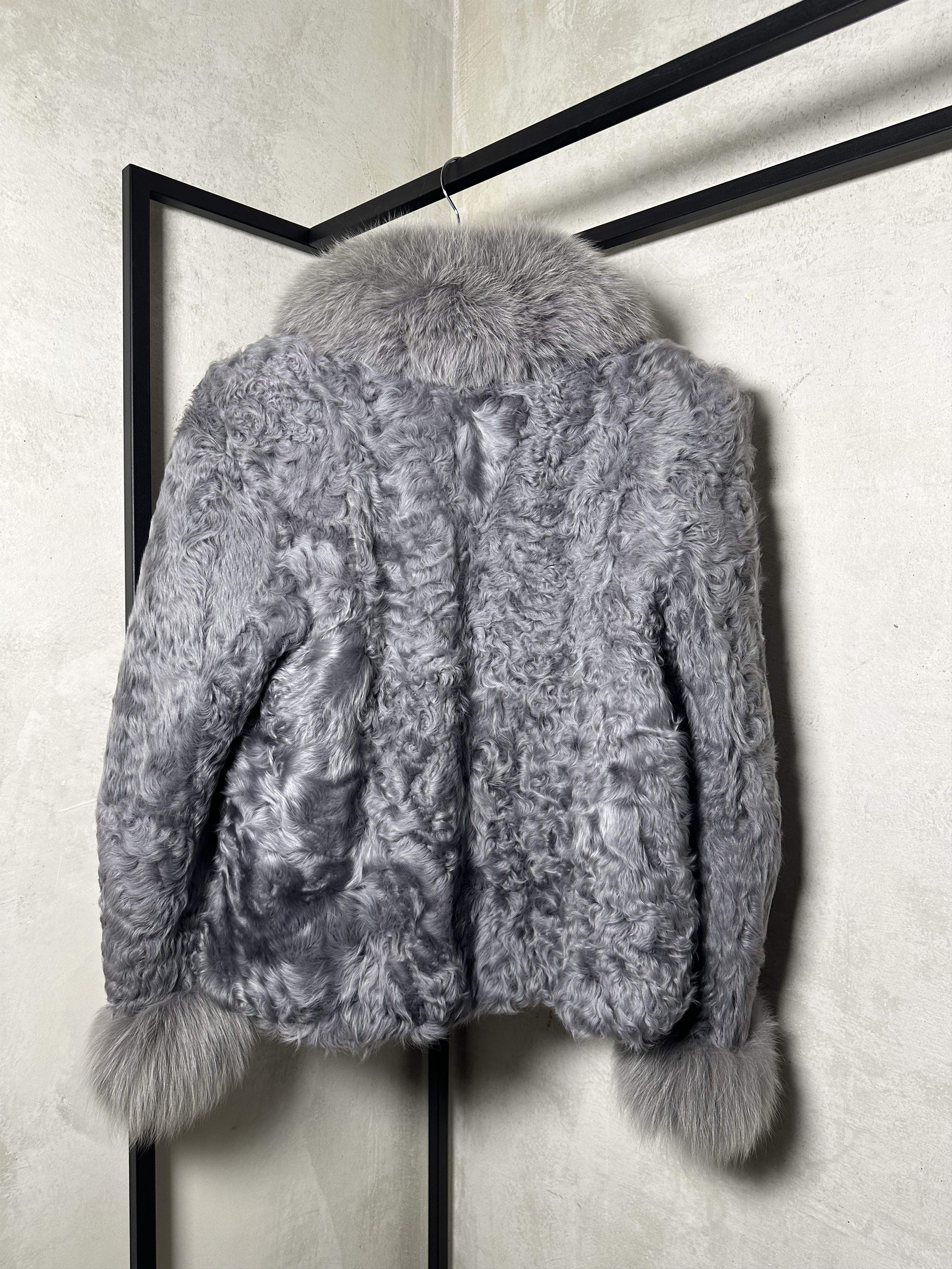 Bare Fox Winter Fur Sapphire Goat Top With Fox Collar Size M / US 6-8 / IT 42-44 - 4 Thumbnail