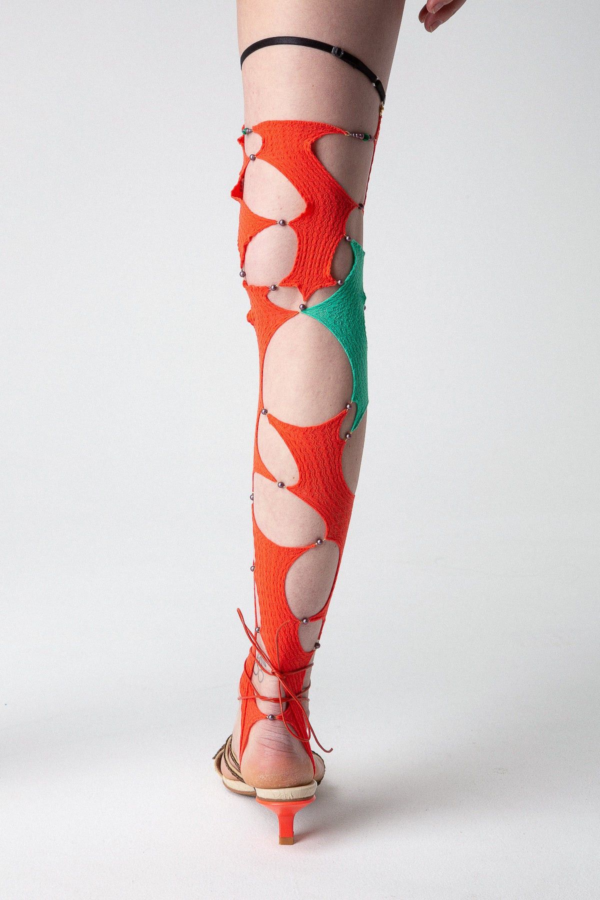 RUIbuilt $335 RUI Size 2 Single Cropped Thigh-High Sock Size ONE SIZE - 2 Thumbnail