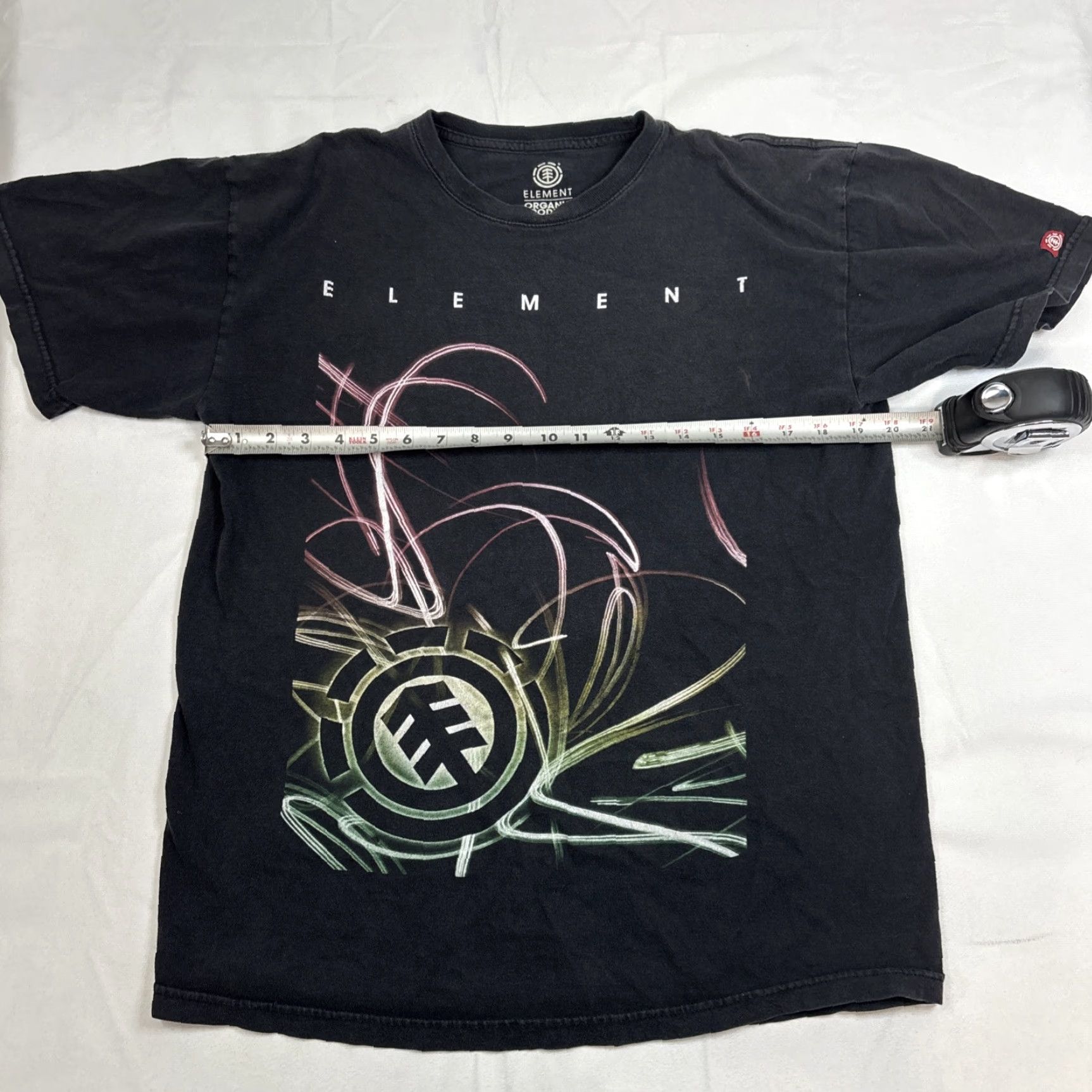 Element Element T Shirt Men Large Black Graphic Organic Cotton Skate Spell Out Mens Large Graphic Print Shirt Size US L / EU 52-54 / 3 - 4 Thumbnail