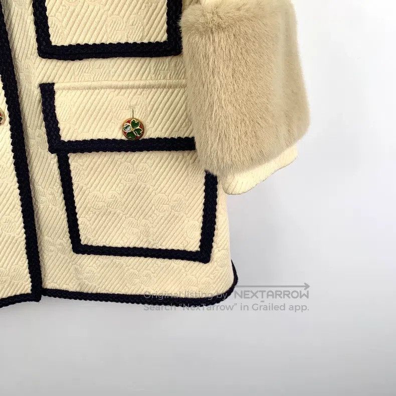 Gucci Gucci Beige logo jacquard full print multi-pocket wool lap Size M / US 6-8 / IT 42-44 - 4 Thumbnail