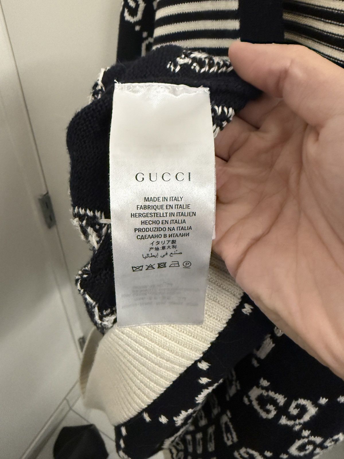 Gucci Gucci GG Monogram Cardigan Navy Red Stripe Size US L / EU 52-54 / 3 - 3 Thumbnail