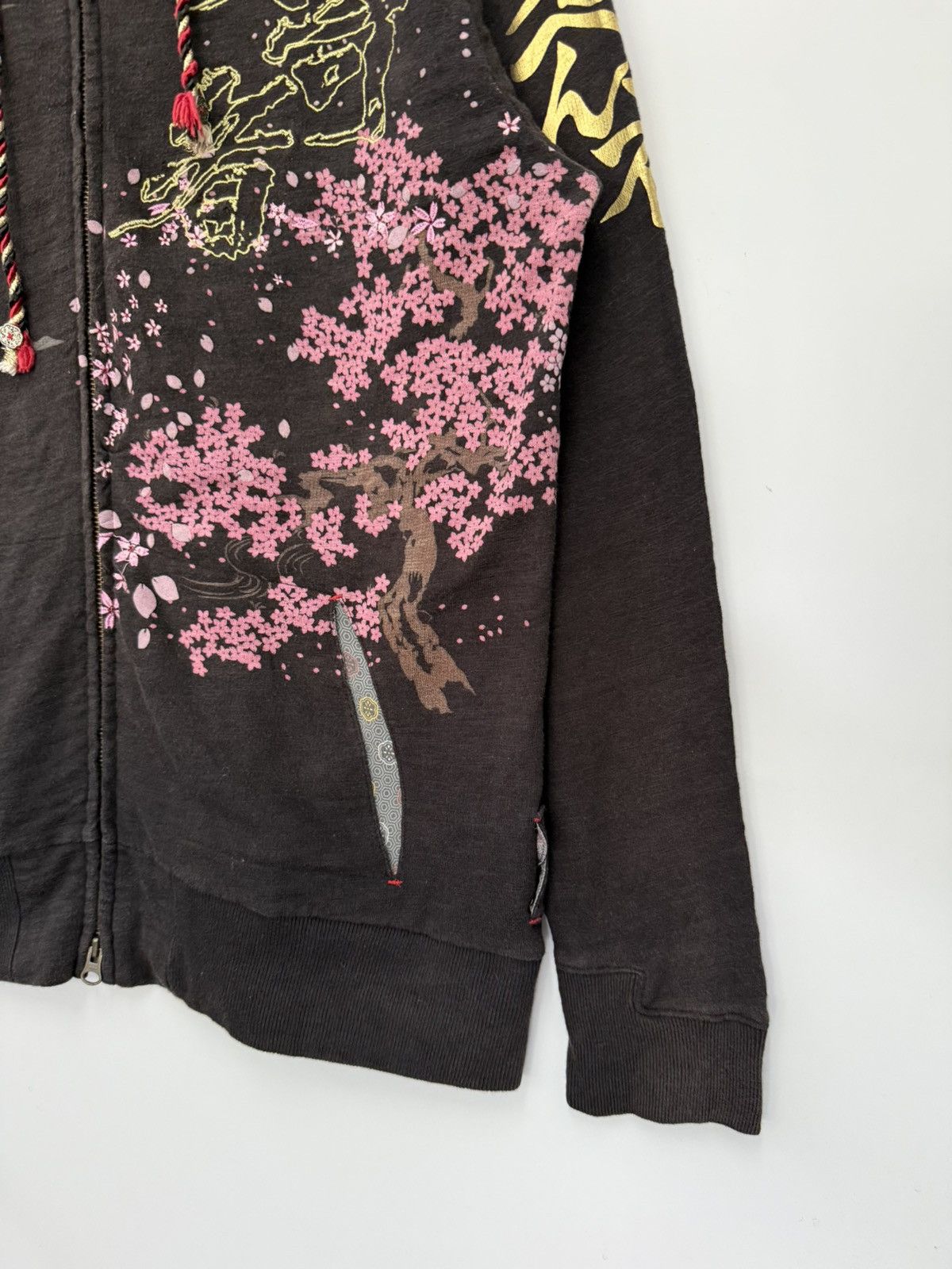 Japanese Brand 🇯🇵 Japan Sukajan Sakura Printed Style Sweat Zipper Hoodie Size US M / EU 48-50 / 2 - 2 Thumbnail
