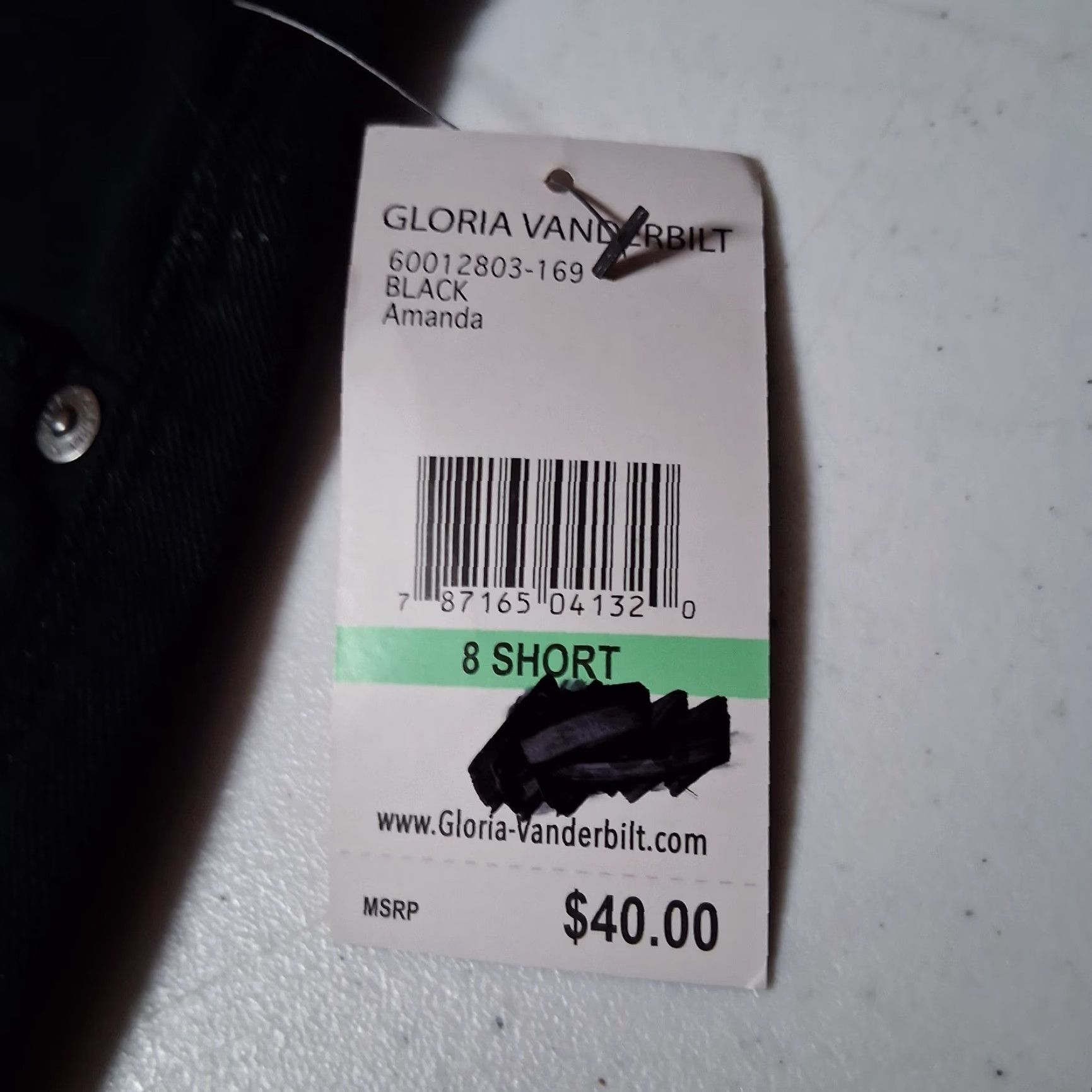 Gloria Vanderbilt VINTAGE Gloria Vanderbilt Amanda Jeans Short 8 Black Stretch Tapered Leg Womens Size 30" / US 8 / IT 44 - 4 Thumbnail