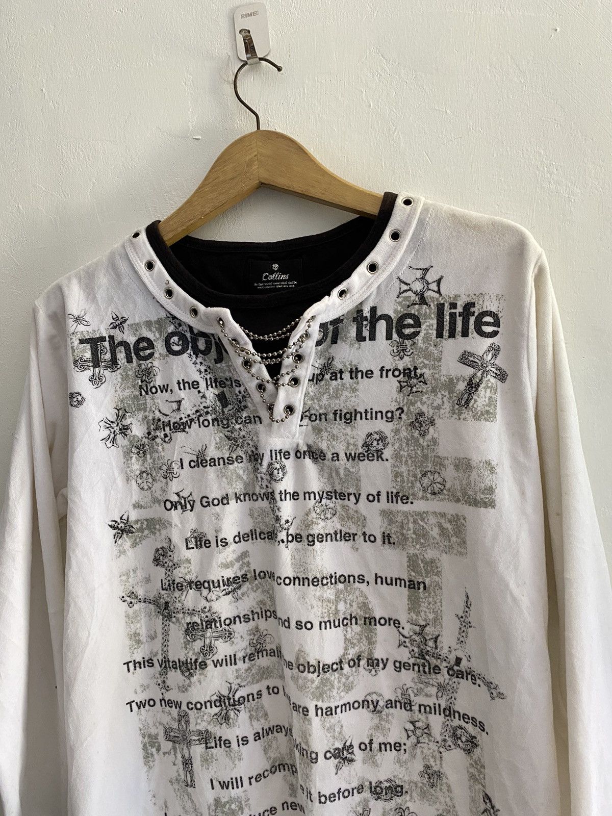 Yasuyuki Ishii collins poem velvet double layers t-shirts Size US M / EU 48-50 / 2 - 2 Thumbnail