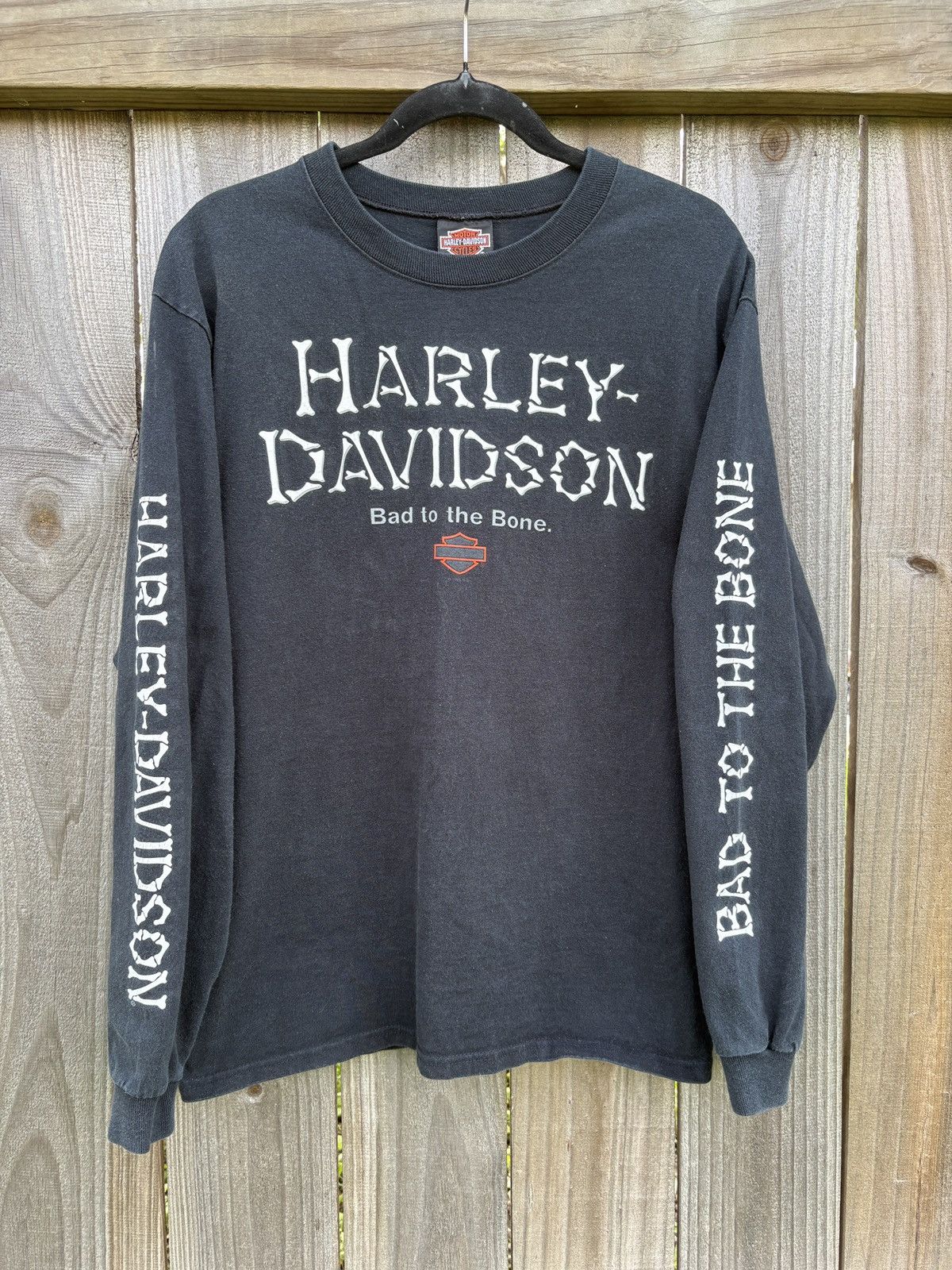 Harley Davidson Vintage Harley Davidson Bad To The Bone Longsleeve Size US M / EU 48-50 / 2 - 1 Thumbnail