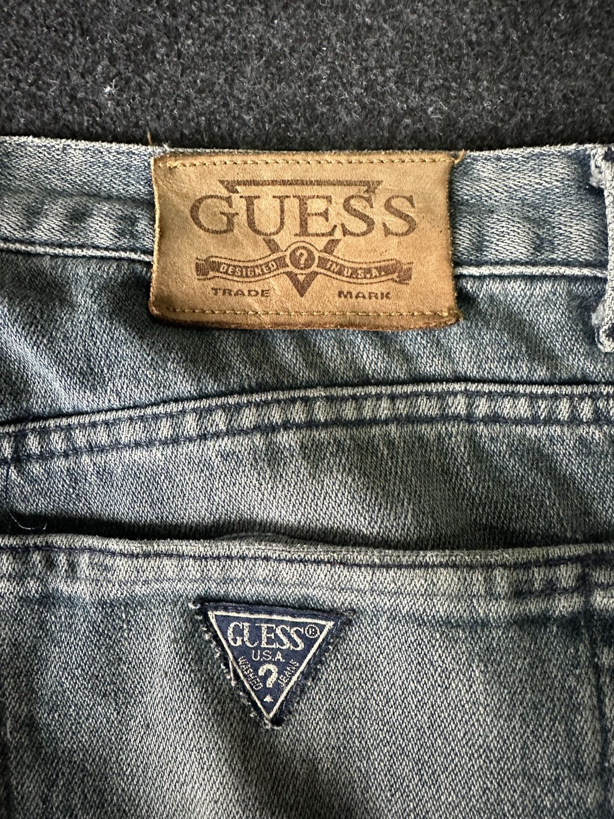 Guess × Vintage Vintage Guess Denia Usa Distressed Denim D227 Size US 33 - 5 Thumbnail