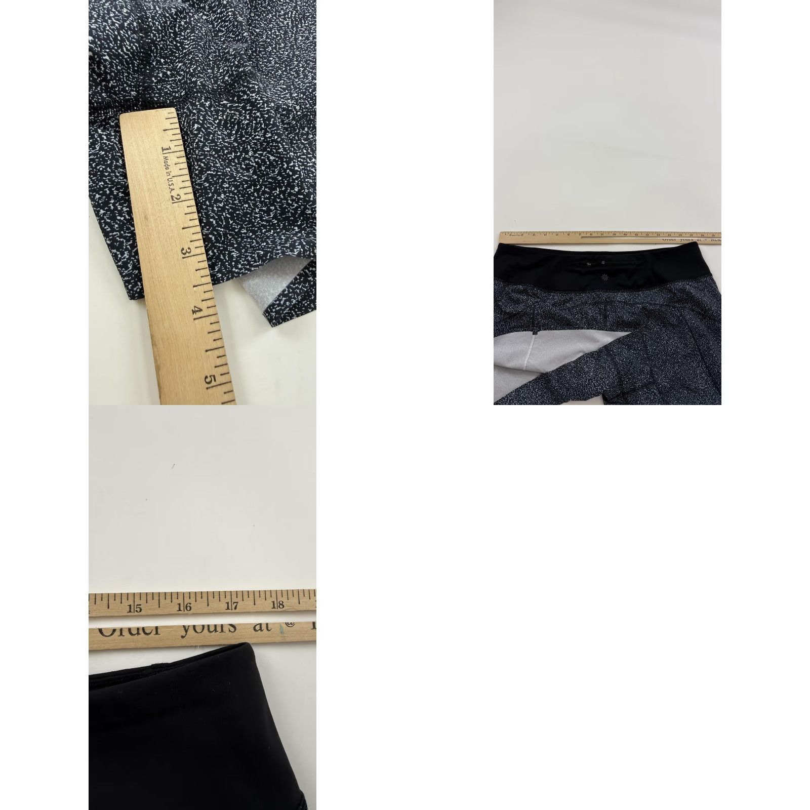 Athleta Athleta Run Free 3.5" Printed Short Womens L Black White Speckle Pattern Quick Dry Pockets Athletic Running Gym Training Size 36" / US 14 / IT 50 - 8 Thumbnail