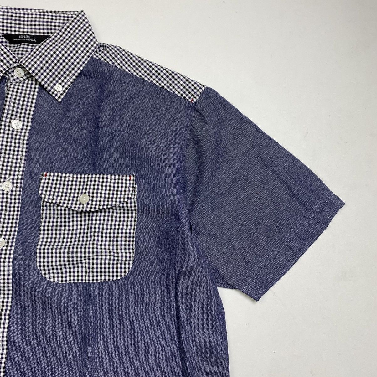 Issey Miyake Hifumi Two tone Double Pocket button shirt Size US L / EU 52-54 / 3 - 5 Thumbnail