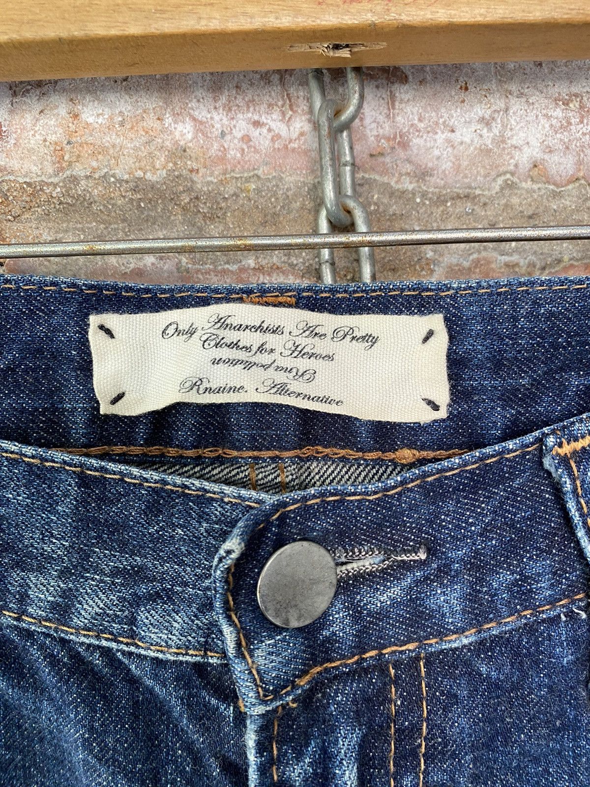 Hysteric Glamour Y2k RNA DNA punk multizipper distresses and repair denim Size US 31 - 14 Thumbnail