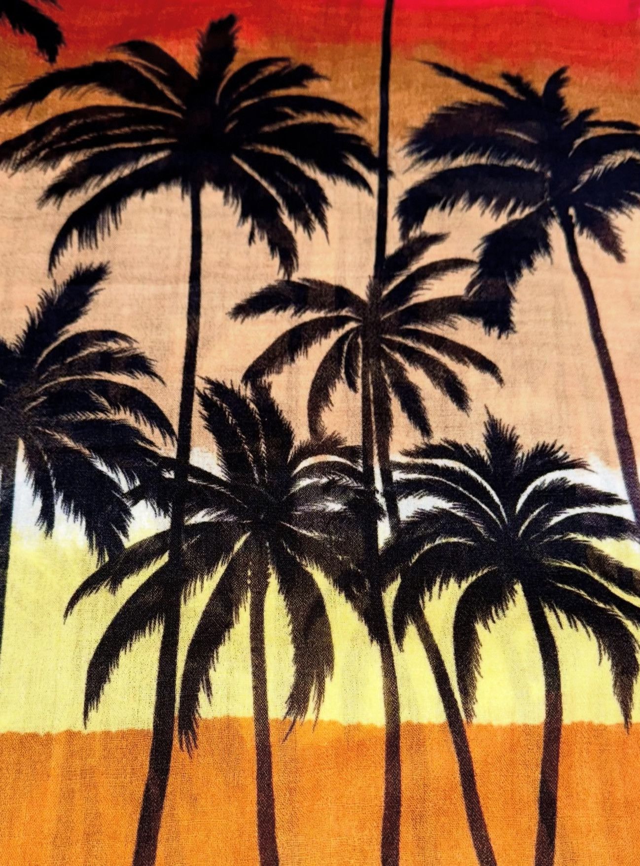 Saint Laurent Paris Saint Laurent Paris Palm Tree Scarf Hedi Slimane Size ONE SIZE - 2 Thumbnail
