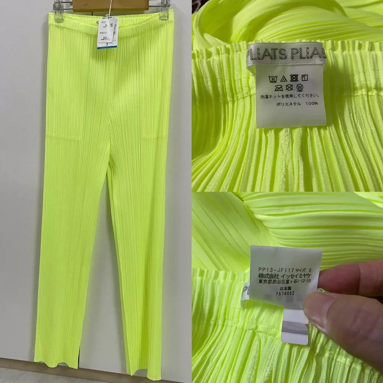 Issey Miyake Issey Miyake size:3 Green pleated pants Size 30" / US 8 / IT 44 - 1 Preview