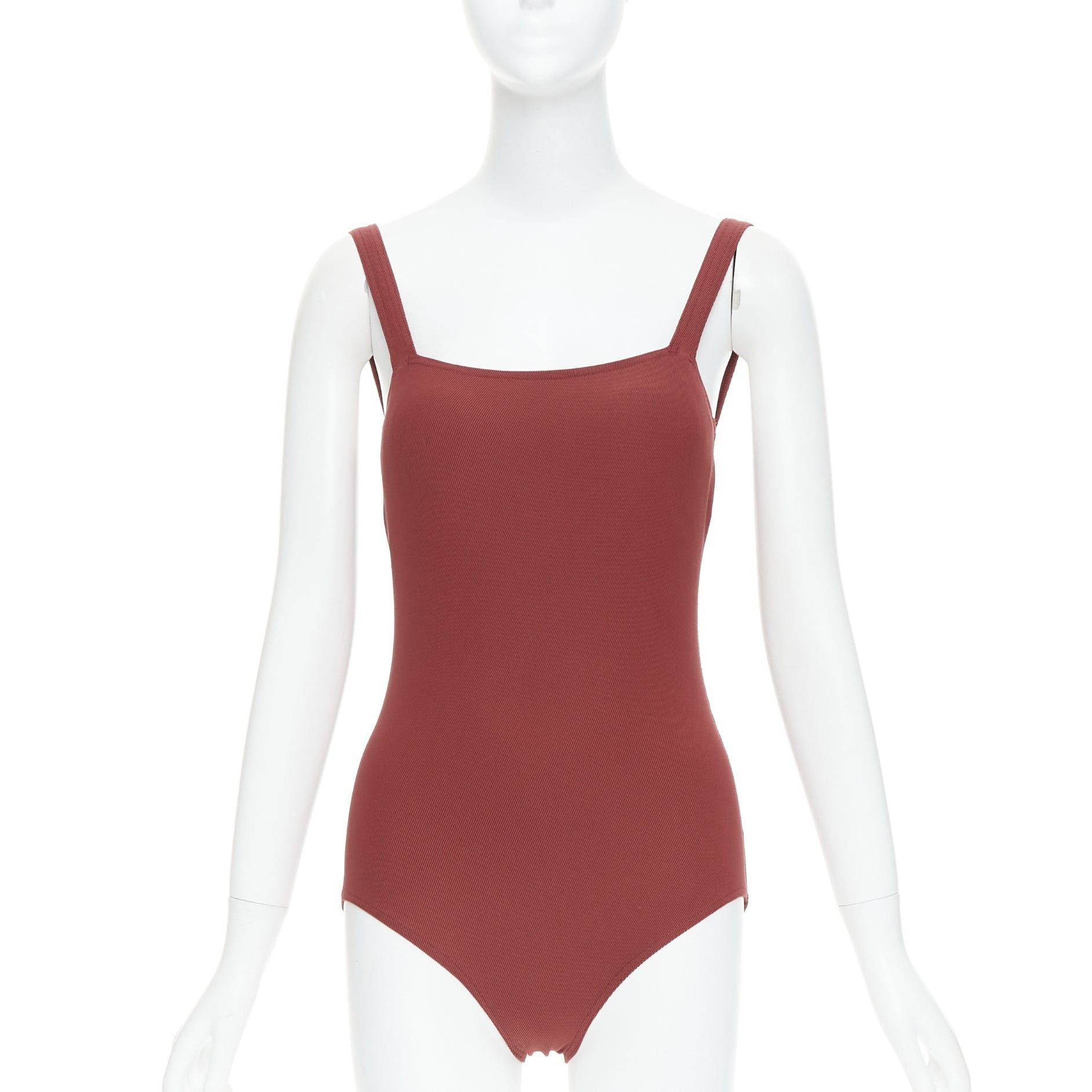 Hermes HERMES VINTAGE Martin Margiela burnt orange twill jersey one piece bodysuit FR40 L Size 30" / US 8 / IT 44 - 1 Thumbnail