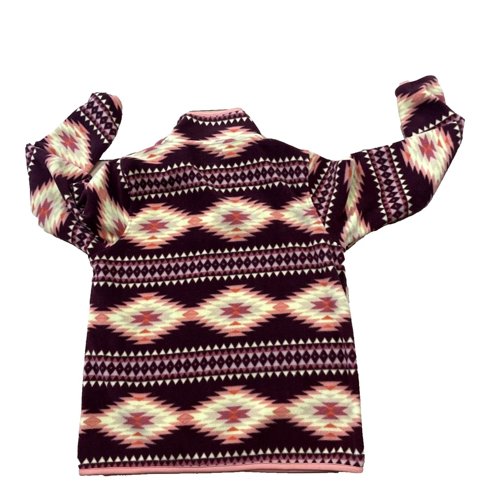 Vintage MASSIVE OUTDOOR Snap Sherpa Fleece Mens S Red Orange Tribal Aztec Southwest Jacket Mens Snap Fleece Outdoor Aztec Southwest Red Sportswear Size US S / EU 44-46 / 1 - 2 Thumbnail