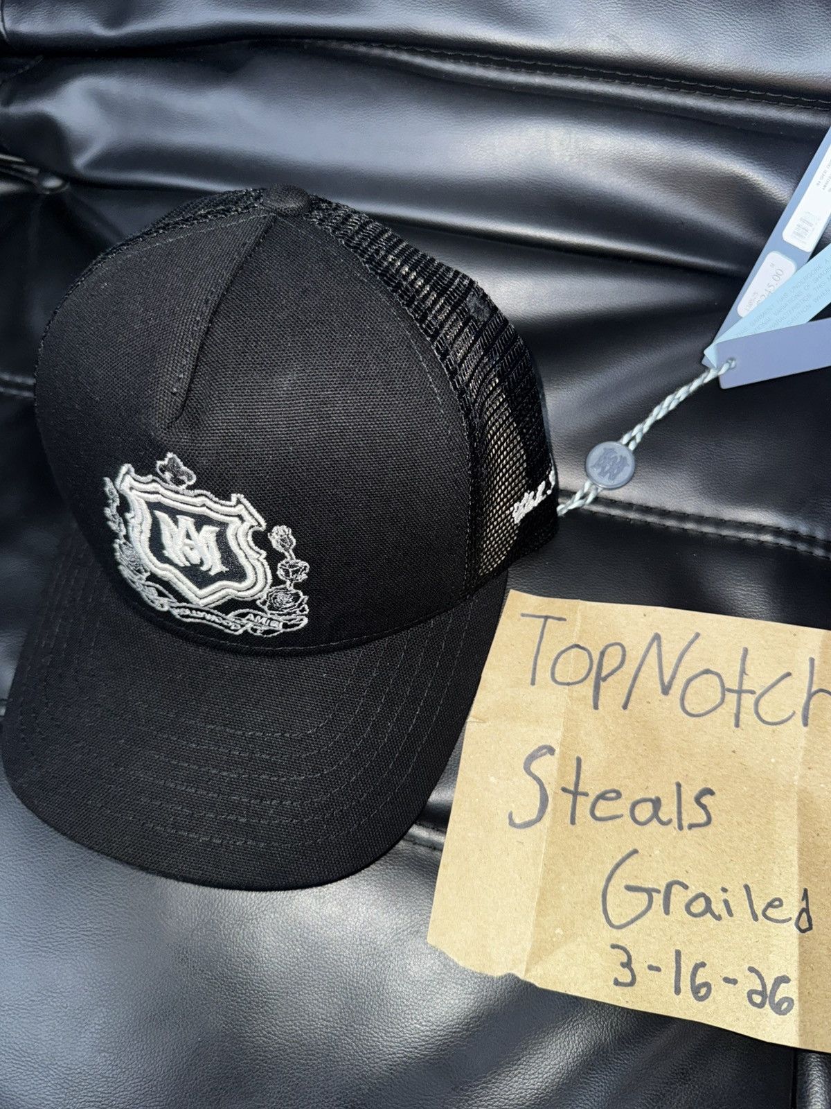 Amiri MA Crest Trucker Hat Size ONE SIZE - 1 Thumbnail