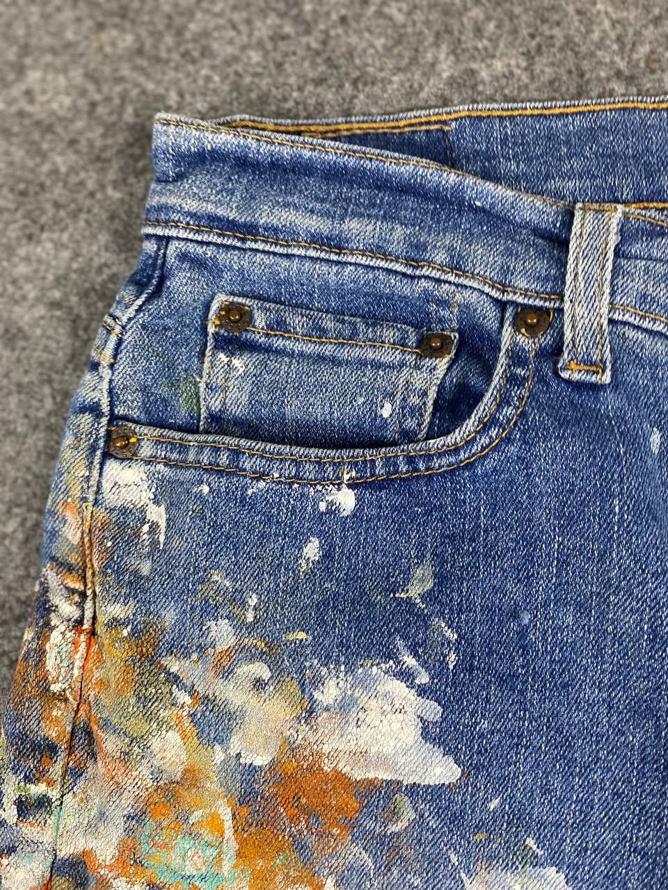 Levi's vintage levis 515 paint splatter bootcut denim nice design Size US 30 / EU 46 - 9 Thumbnail