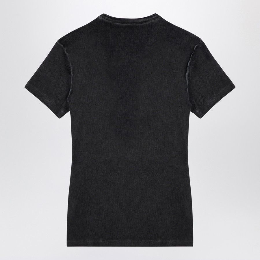 Off-White o1d2blof0924 Ribbed T-Shirt in Black Size M / US 6-8 / IT 42-44 - 2 Thumbnail