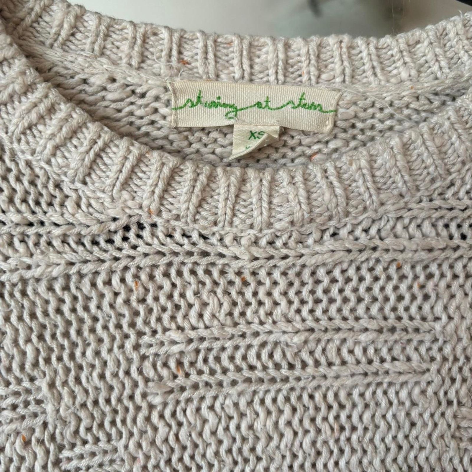 Urban Outfitters Staring at Stars Urban Outfitters Cream Fringe Sweater XS Size XS / US 0-2 / IT 36-38 - 4 Thumbnail