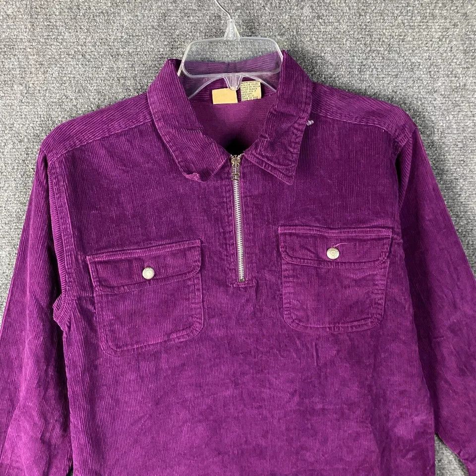 Other North West Blue 1/4 Zip Women's Medium Corduroy Purple M Size M / US 6-8 / IT 42-44 - 2 Thumbnail