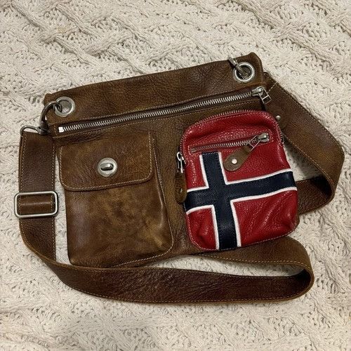 Roots Roots Purse UK Flag Tribe Leather Village Crossbody Messenge Size ONE SIZE - 6 Thumbnail