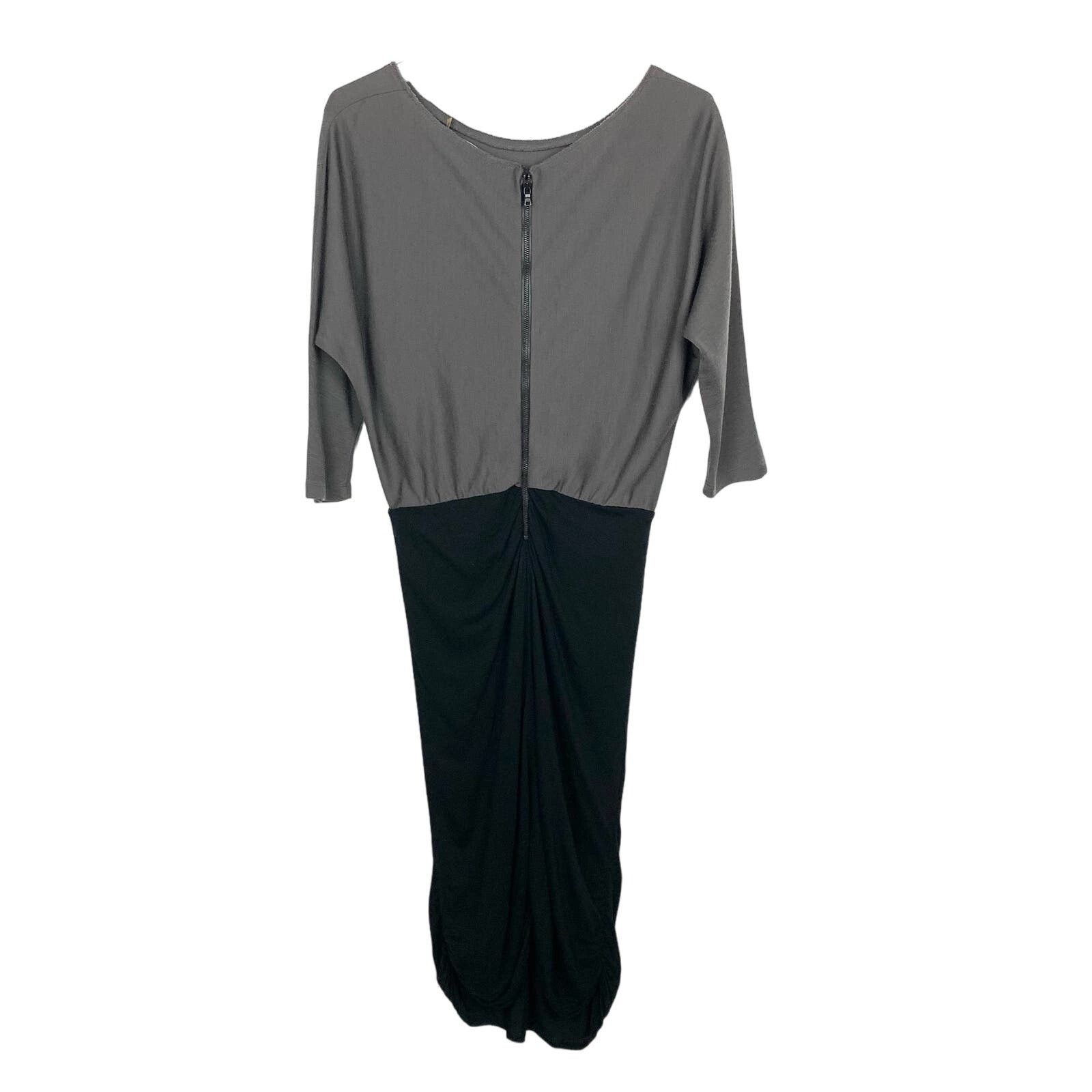 Alice + Olivia Alice + Olivia Batwing Dress Dolman Sleeve Gray Black Size M / US 6-8 / IT 42-44 - 2 Thumbnail