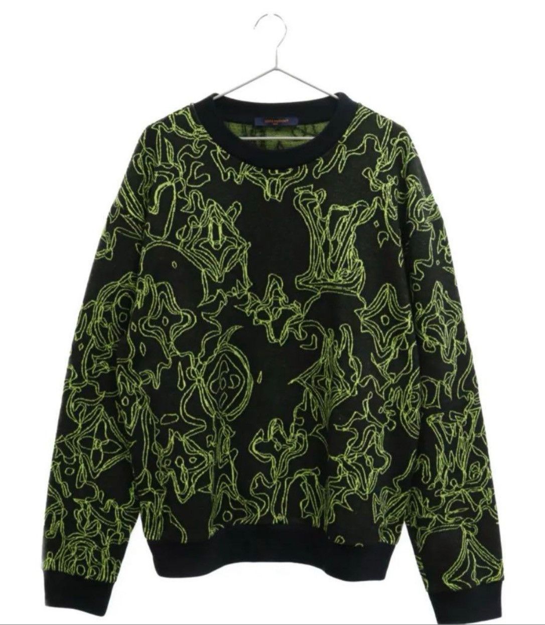 Louis Vuitton LOUISVUITTON Wavy Monogram Cotton Crew Neck Knit Sweater Size US M / EU 48-50 / 2 - 2 Thumbnail