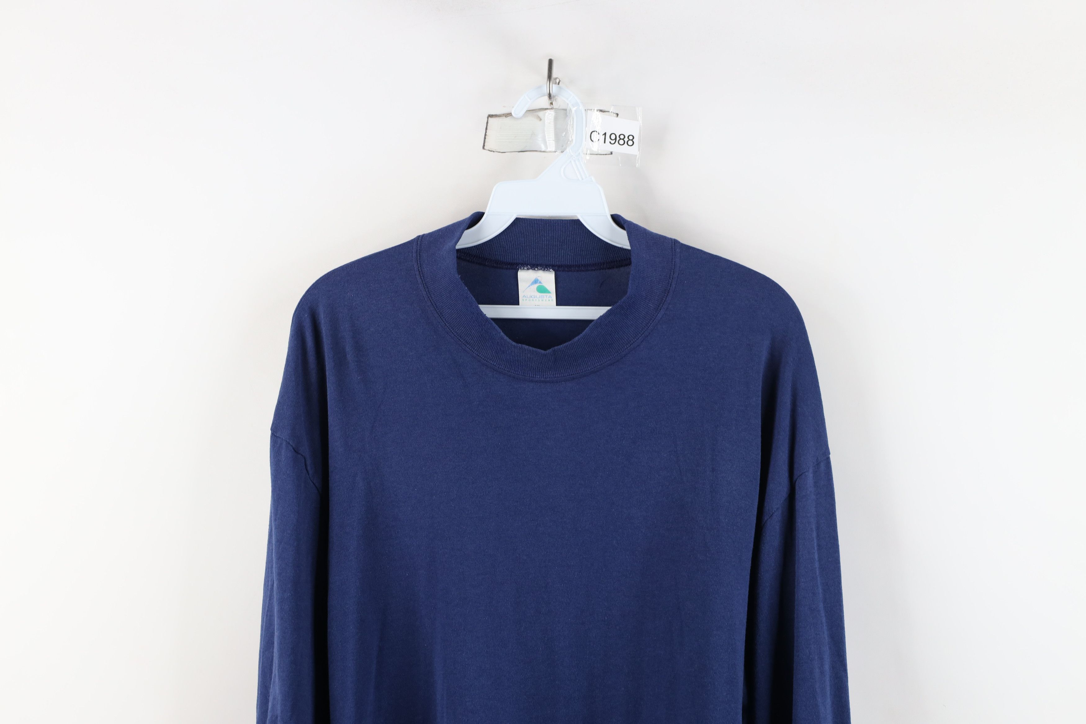 Vintage Vintage 90s Streetwear Mock Neck Long Sleeve T-Shirt USA Size US XL / EU 56 / 4 - 2 Thumbnail