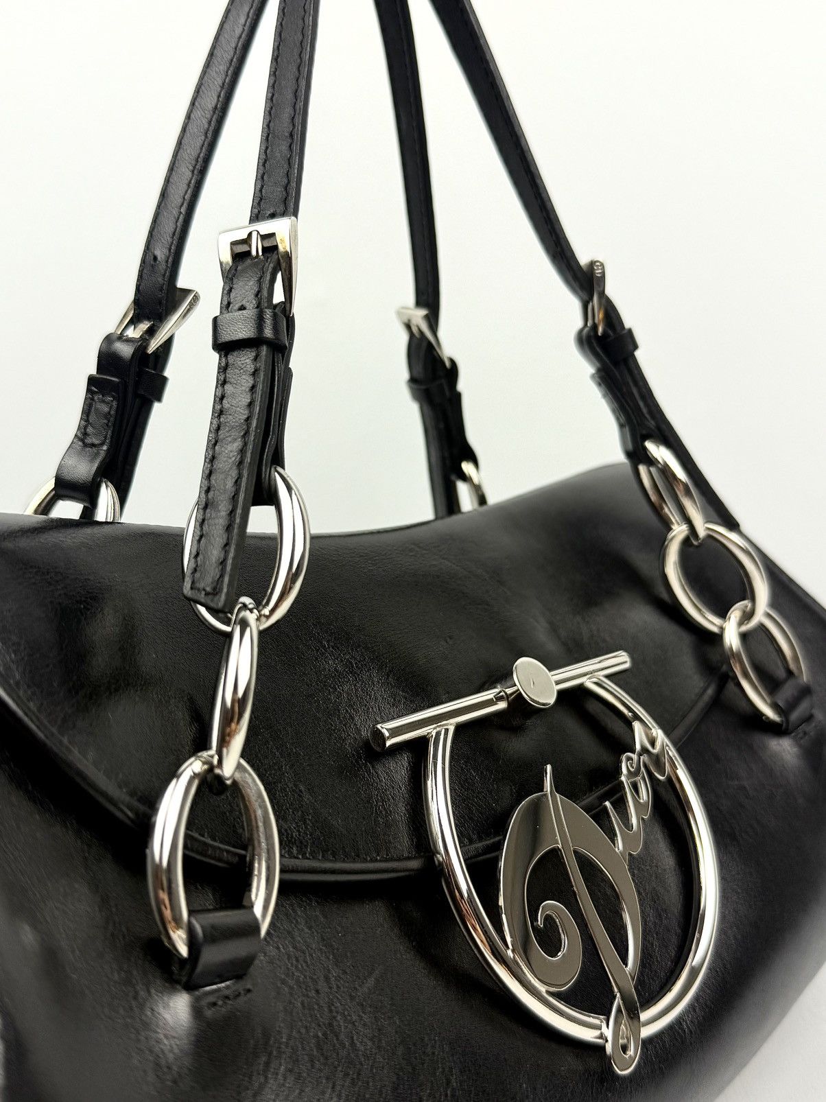 Dior Dior - John Galliano - FW/2004 - Silver Logo - Diva Size ONE SIZE - 9 Thumbnail