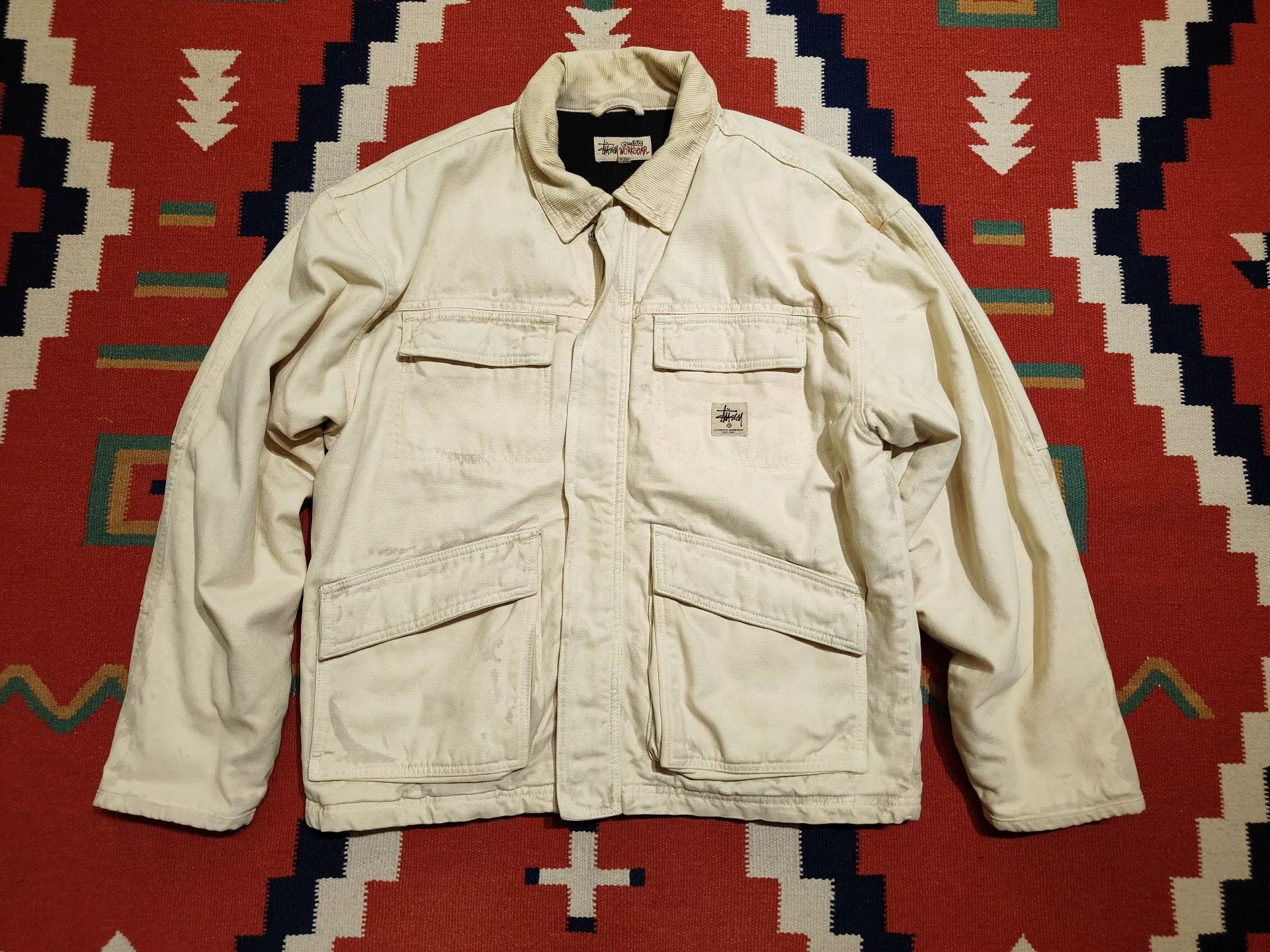 Stussy Stussy Spray Dye Canvas Work Jacket Size US L / EU 52-54 / 3 - 1 Thumbnail
