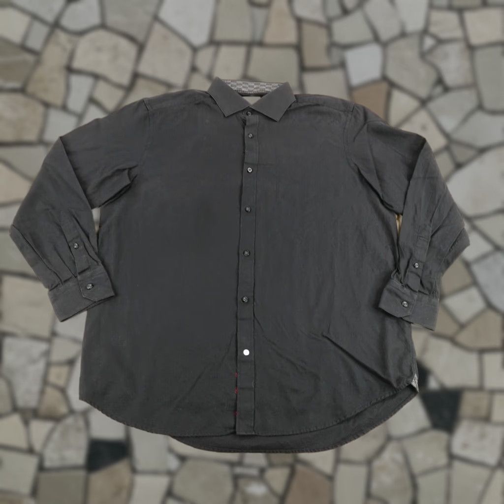 Robert Graham VINTAGE Robert Graham Men’s Shirt XL Black Button-Up Long Sleeve Cotton Formal Size 46R - 1 Thumbnail