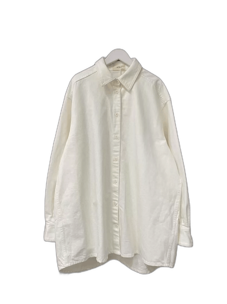 The Row White Denim Long Sleeve Shirt with Minor Flaws-yf Size US XS / EU 42 / 0 - 1 Thumbnail