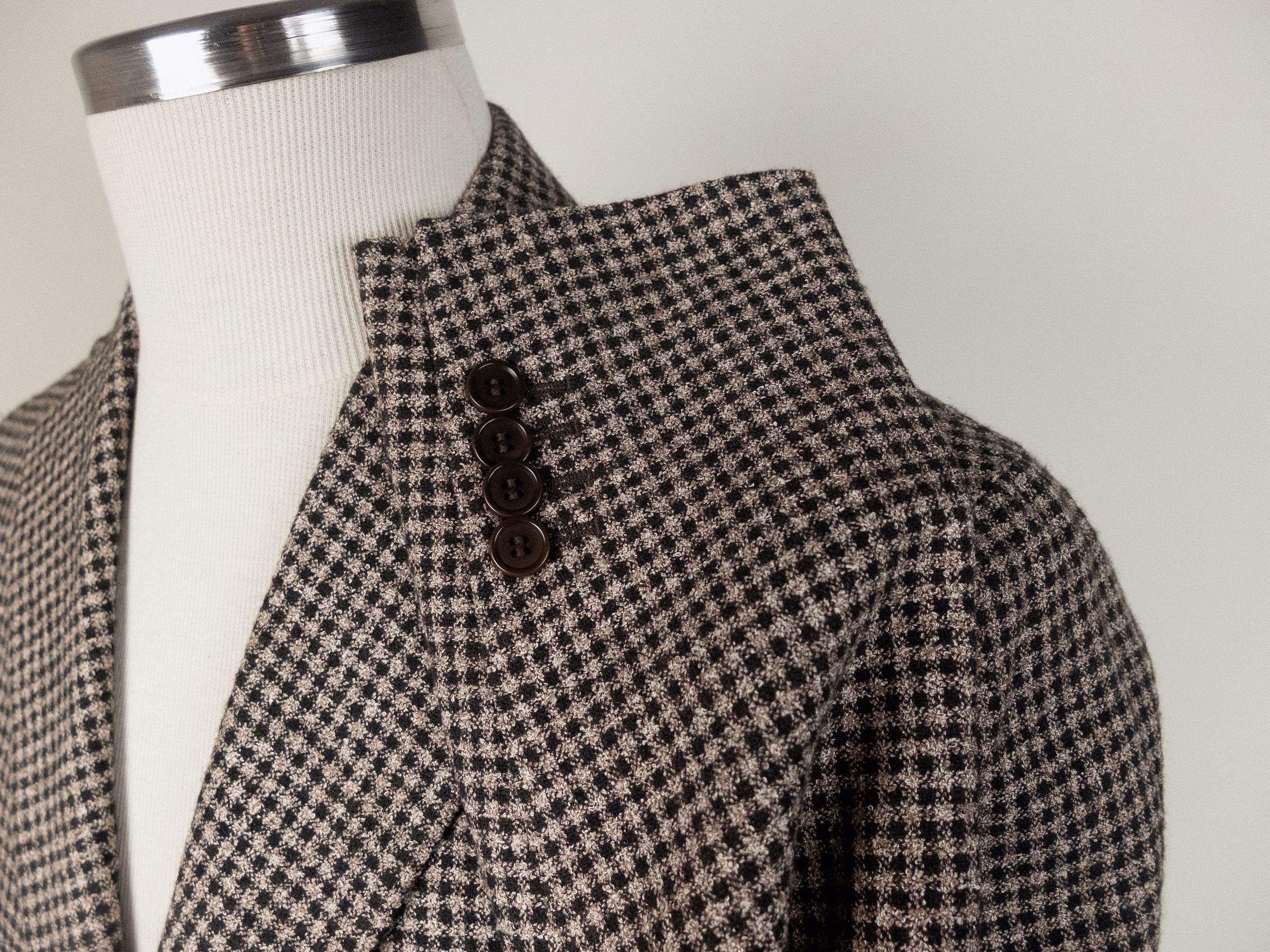 Other 100MAX Napoli brown gingham plaid sportcoat Size 40 Size 40R - 2 Thumbnail