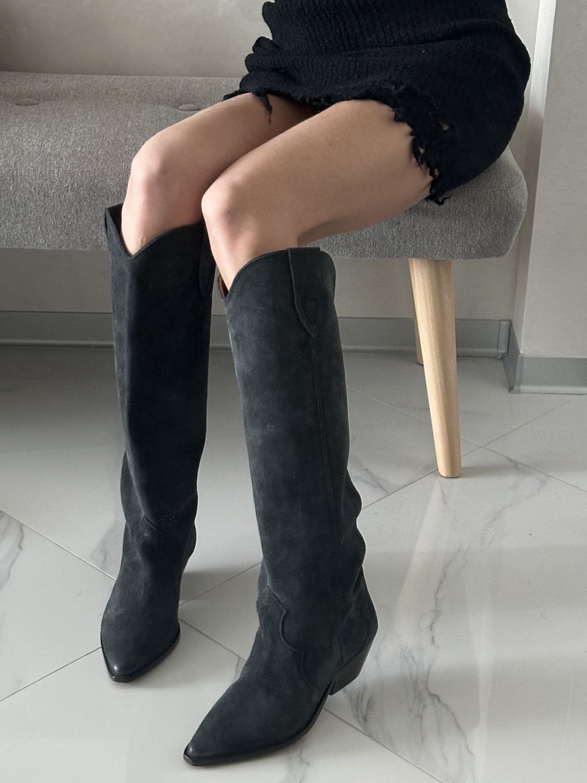 Denvee suede knee-high boots