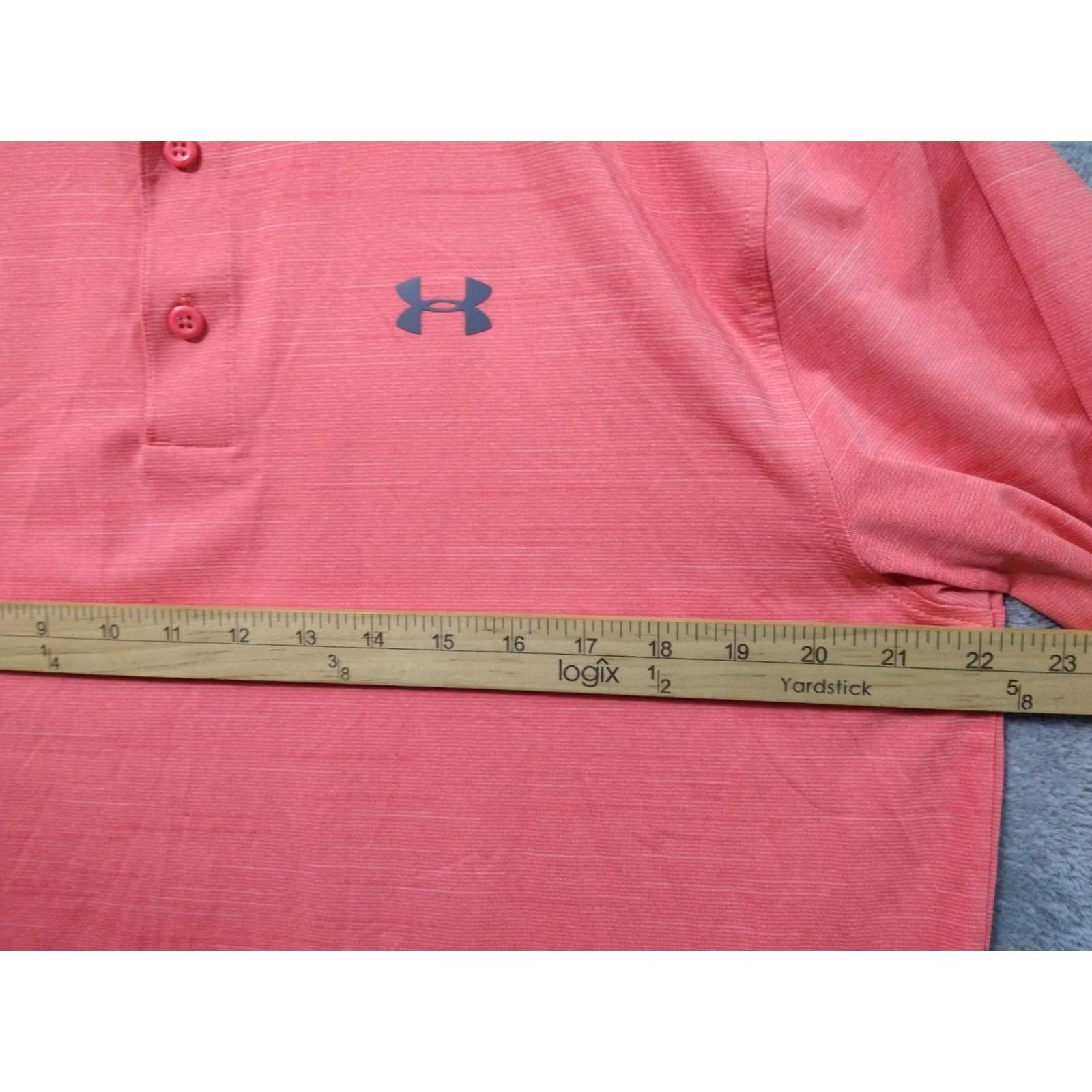 Under Armour Under Armour Shirt Men Large Orange Polo Loose HeatGear Performance Short Sleeve Size US L / EU 52-54 / 3 - 4 Thumbnail