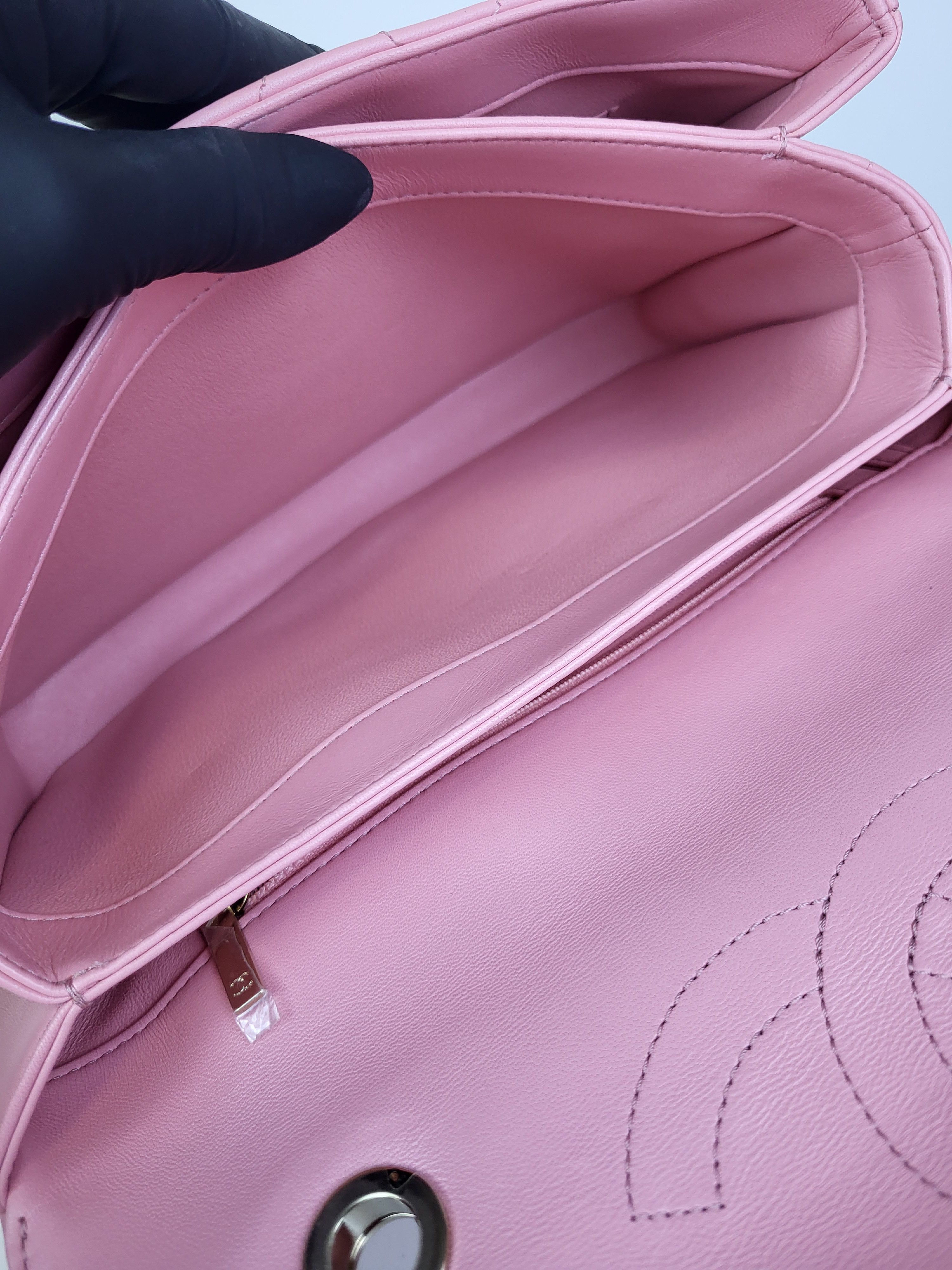 Chanel Chanel Lambskin Medium Trendy CC Flap Dual Handle Bag Pink Size ONE SIZE - 6 Thumbnail