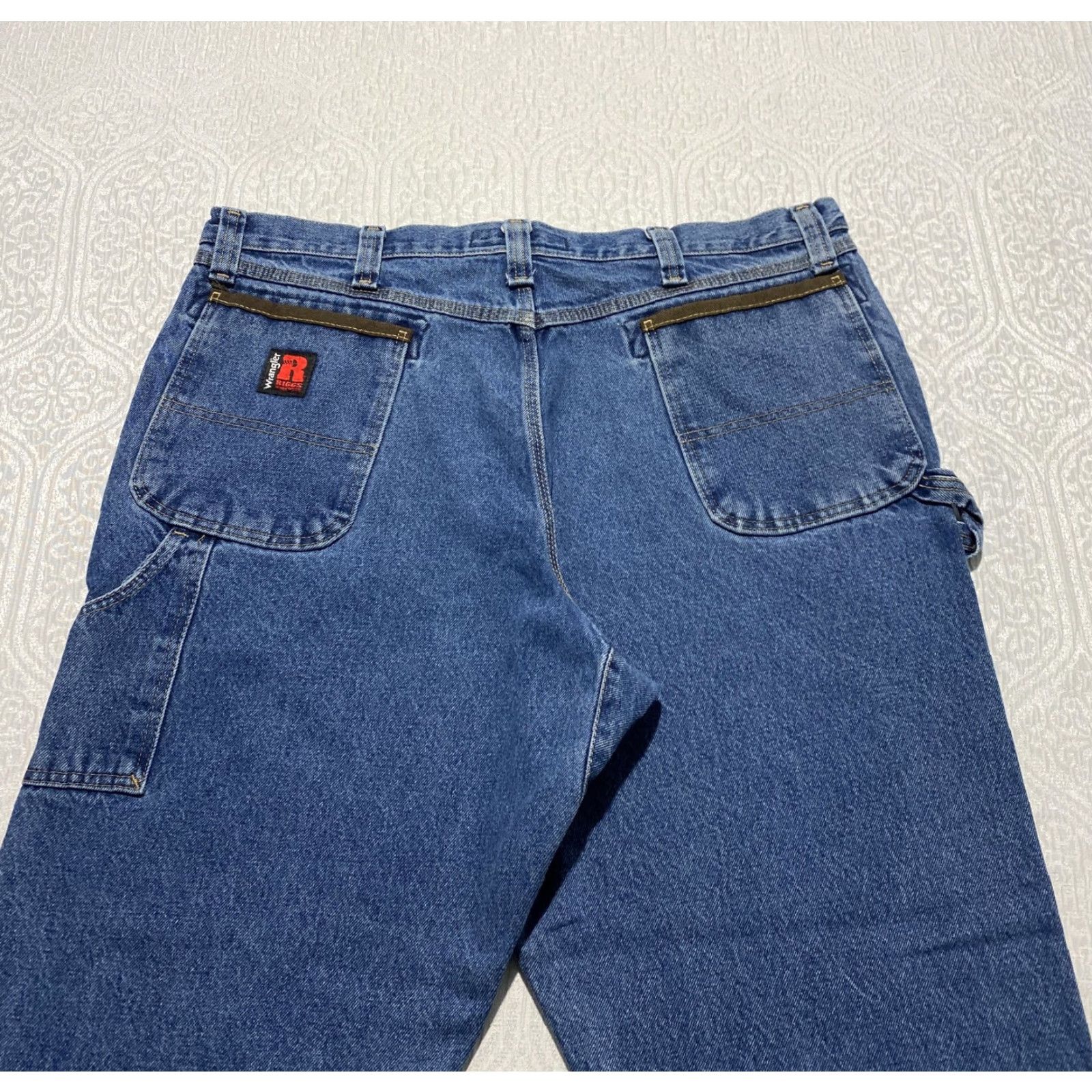 Wrangler Wrangler RIGGS Workwear Jeans Mens 40x30 Blue Denim Carpenter Hammer Loop Pockets Zip Size US 40 / EU 56 - 4 Thumbnail