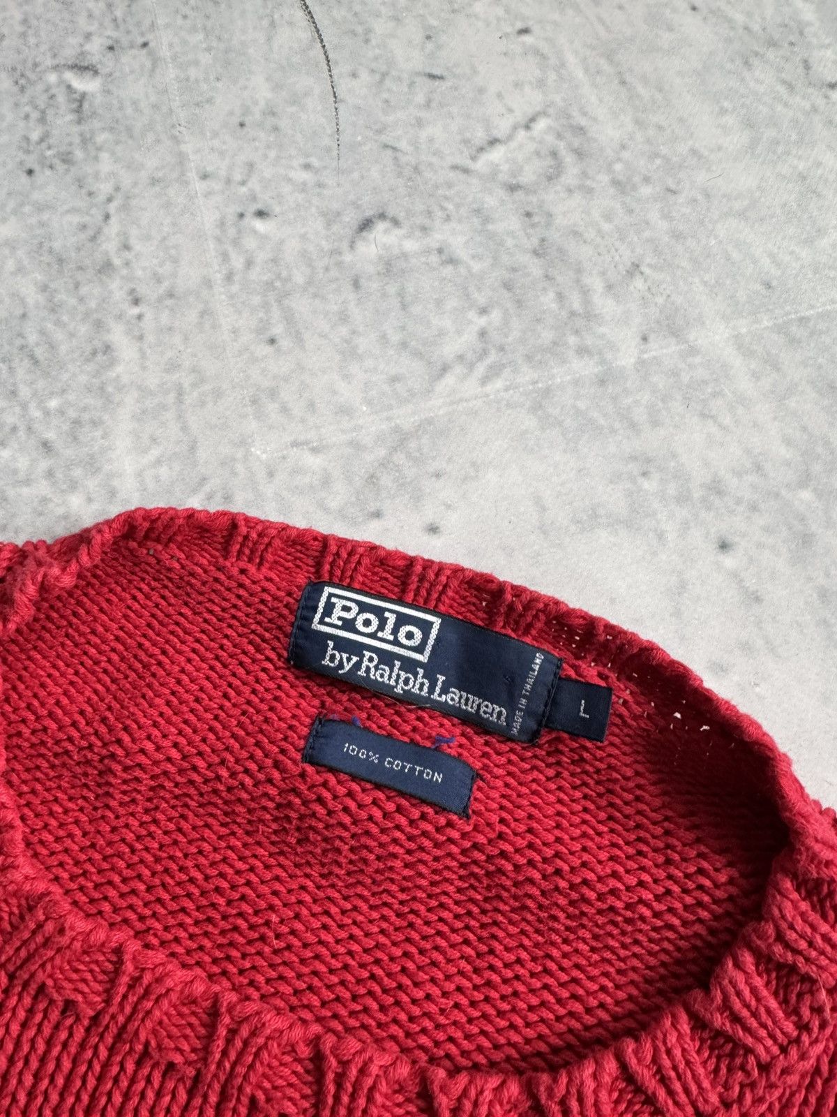 Polo Ralph Lauren 🔥AWESOME RED POLO RALPH LAUREN 00s KNITTED SWEATER Size US L / EU 52-54 / 3 - 6 Thumbnail
