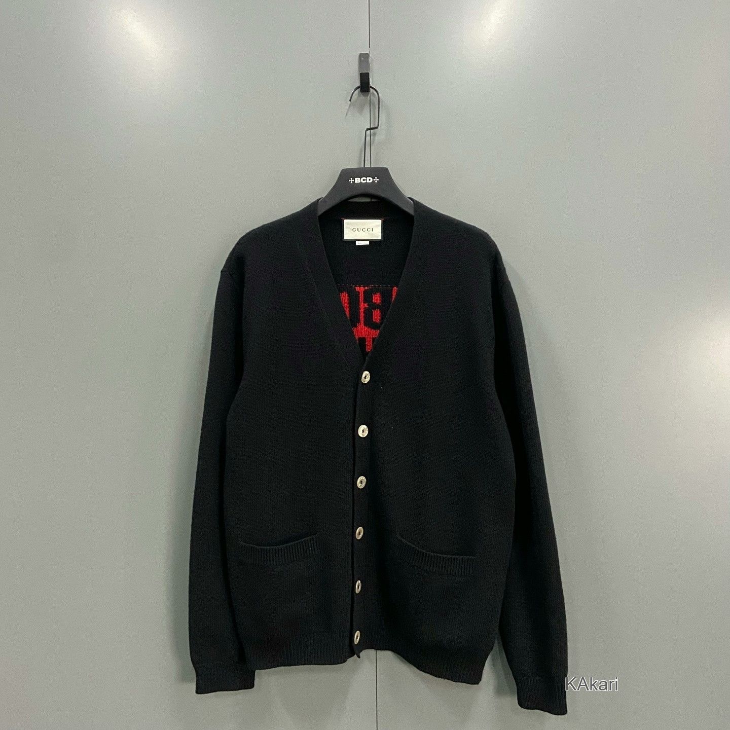 Gucci Gucci Manifesto Slogan Knit Cardigan Size US L / EU 52-54 / 3 - 1 Thumbnail